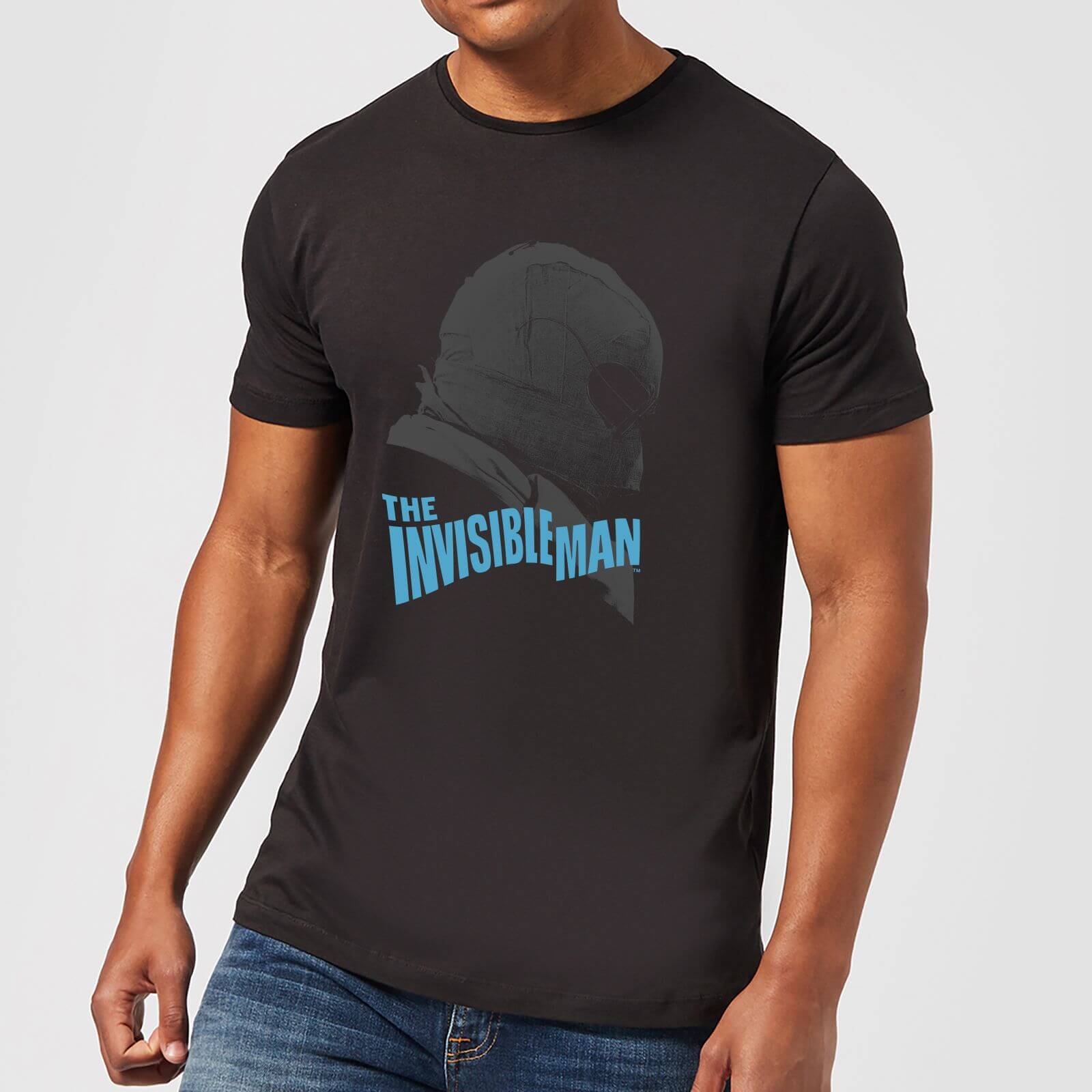 Universal Monsters The Invisible Man Greyscale Men's T-Shirt - Black - XS