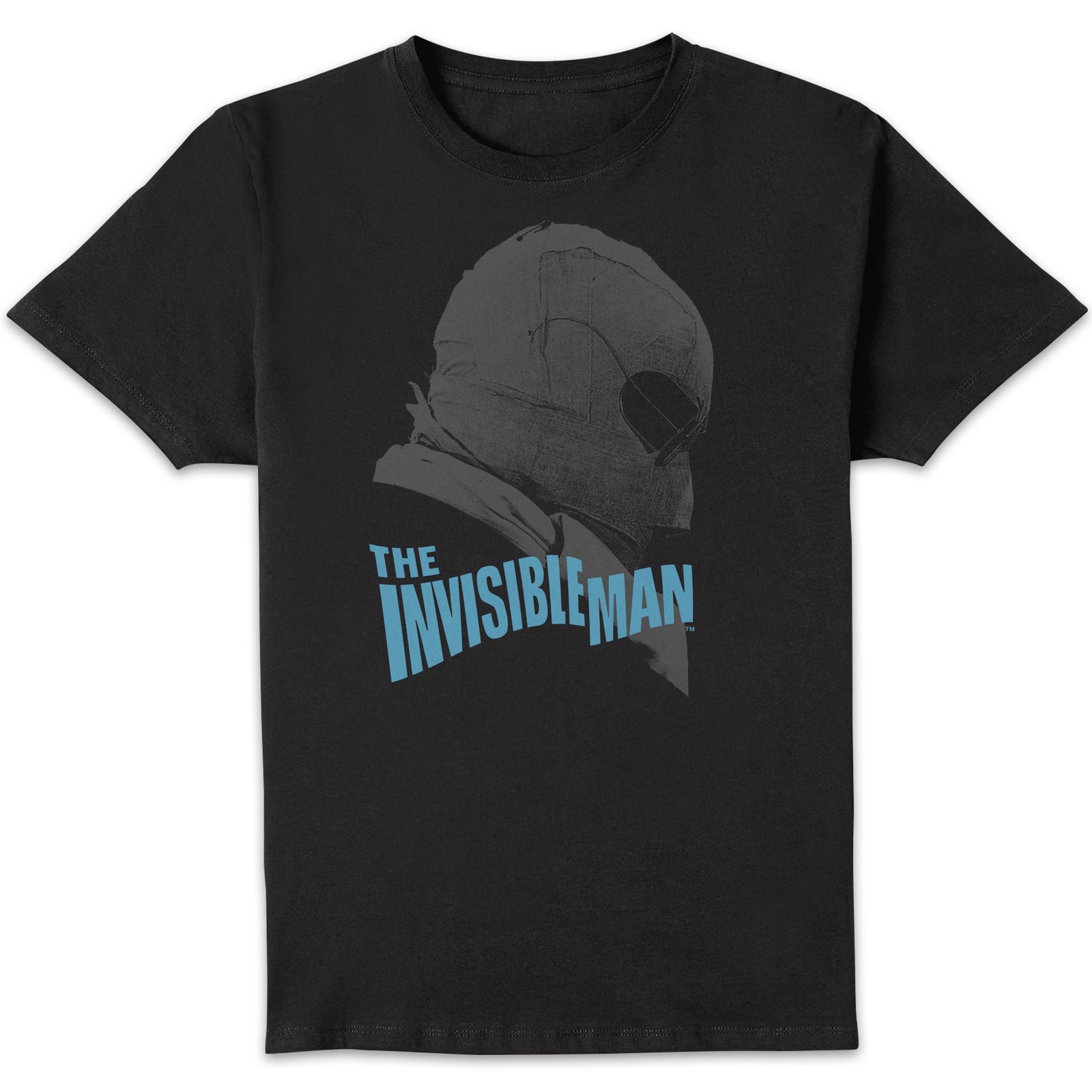 Universal Monsters The Invisible Man Greyscale Men's T-Shirt - Black - M
