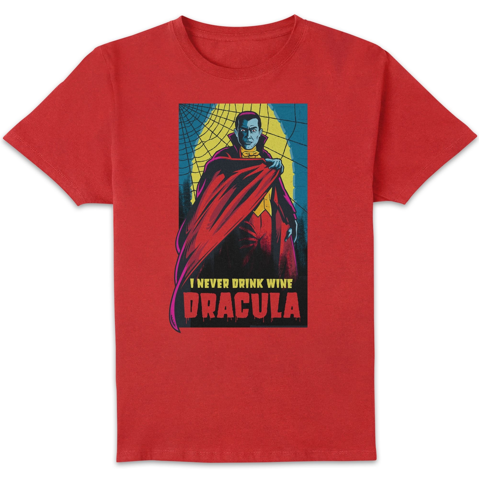 Universal Monsters Dracula Retro Men's T-Shirt - Red - M