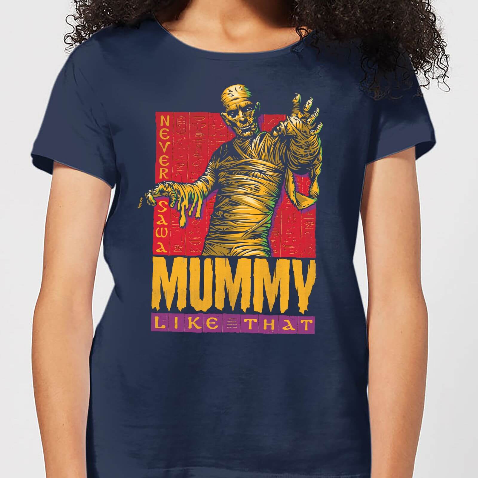 Universal Monsters The Mummy Retro Women's T-Shirt - Navy - M - Navy