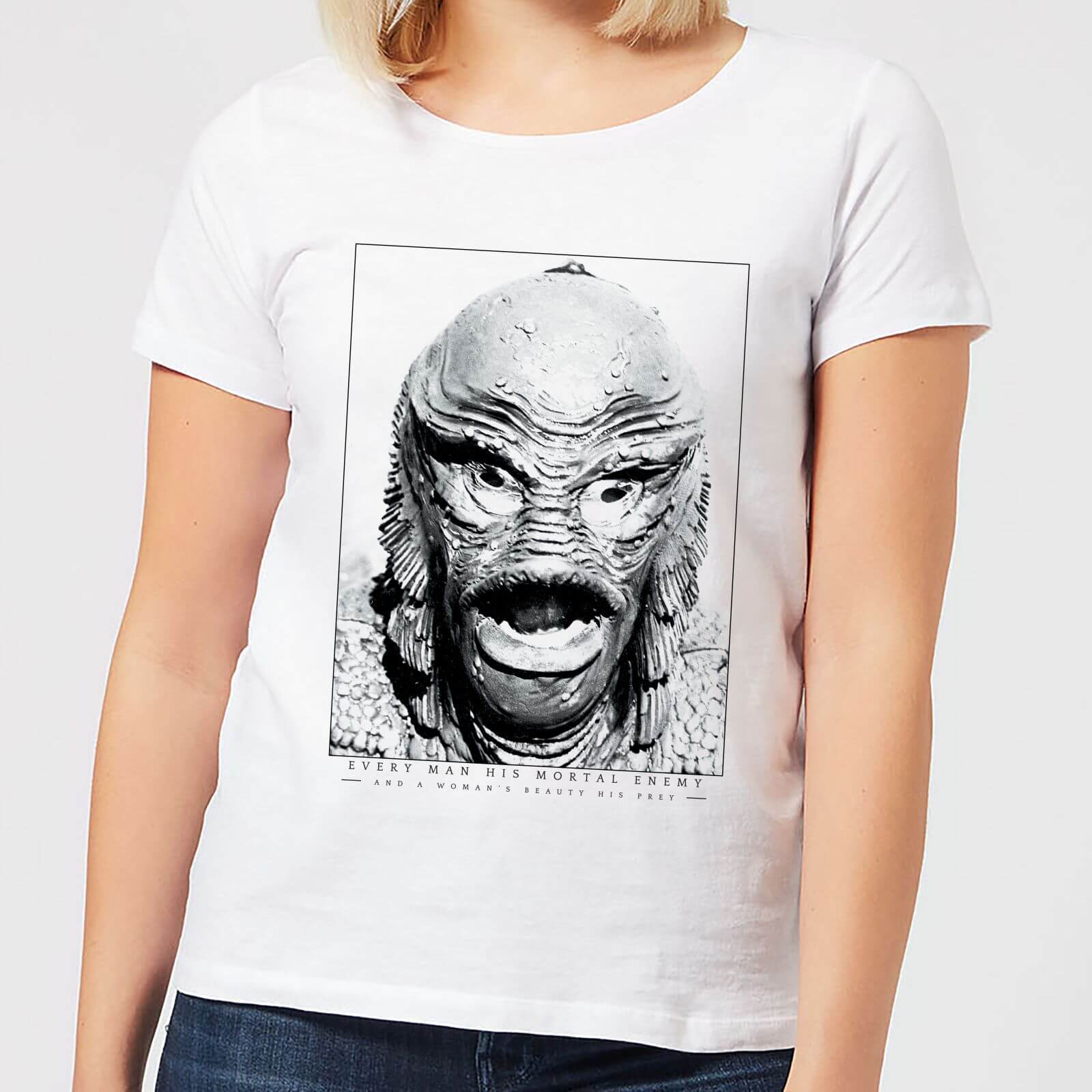 Universal Monsters Creature From The Black Lagoon Portrait Women's T-Shirt - White - 4XL - White