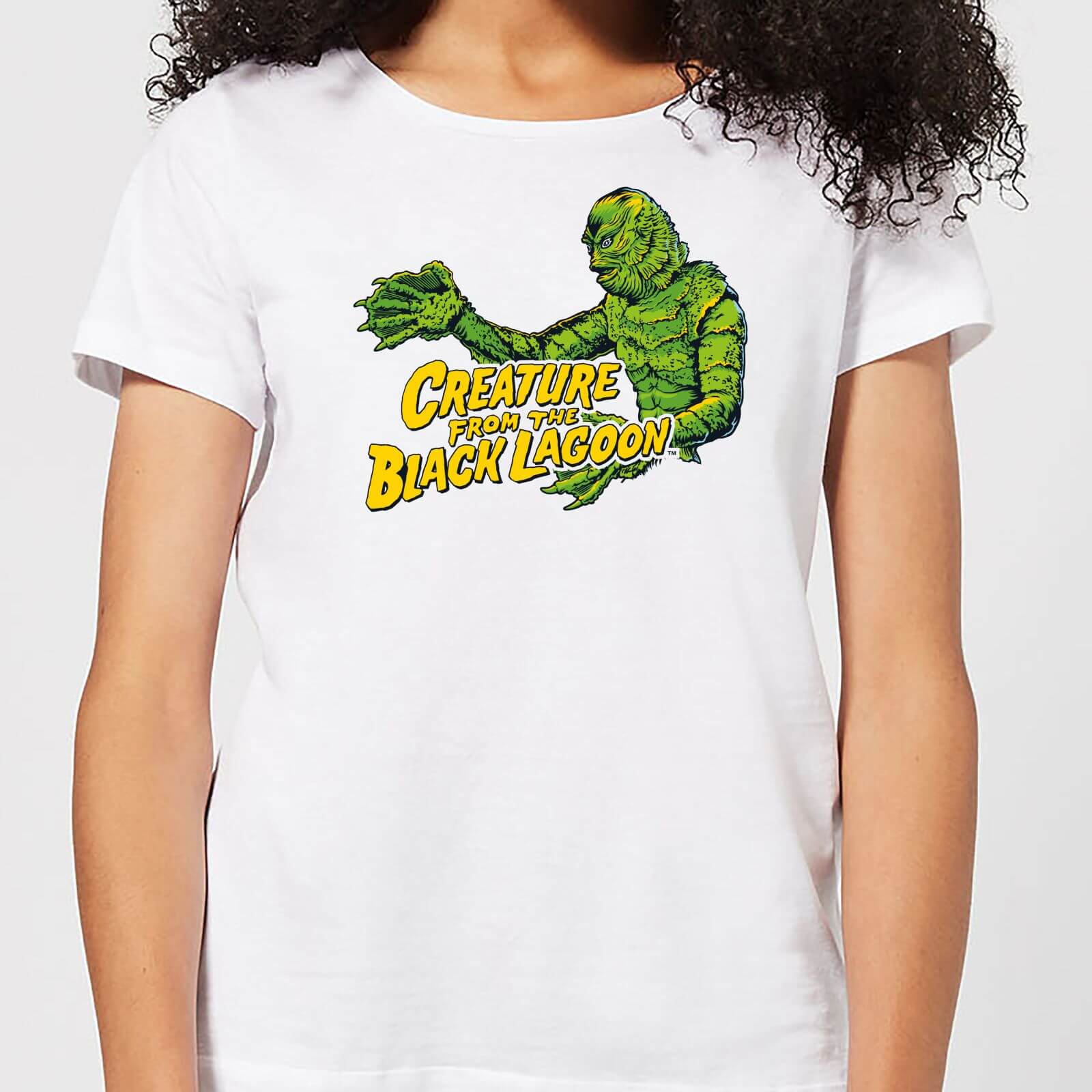 Universal Monsters Creature From The Black Lagoon Crest Women's T-Shirt - White - 4XL - White