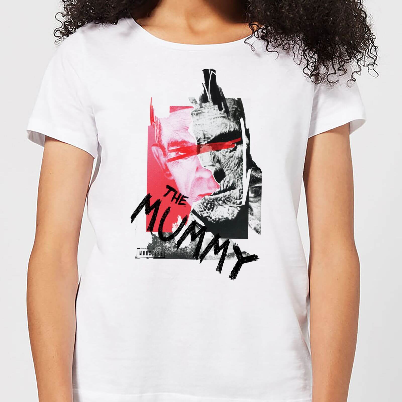 Universal Monsters The Mummy Collage Women's T-Shirt - White - 4XL - White