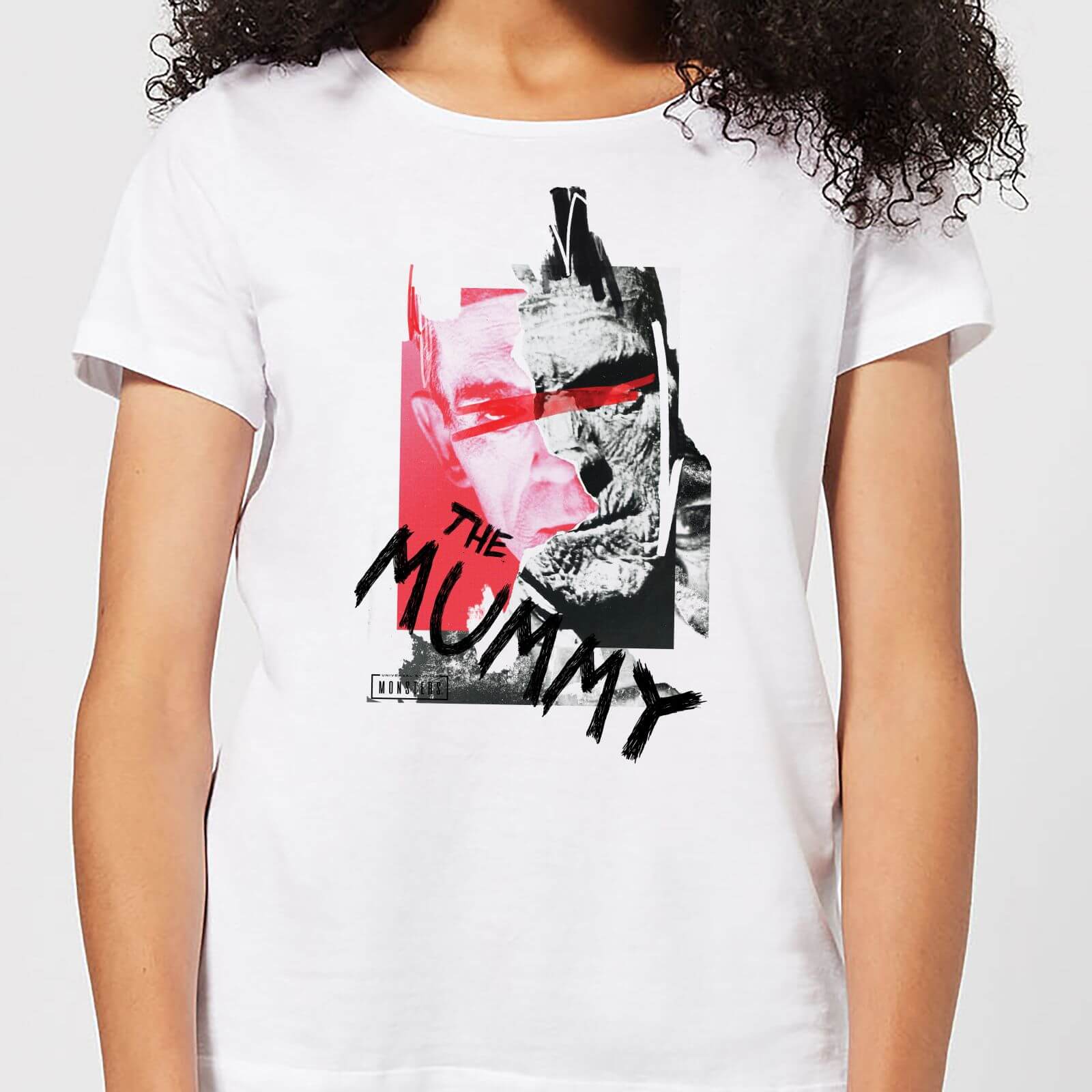 

T-Shirt Universal Monsters The Mummy Collage - Bianco - Donna - S - Bianco