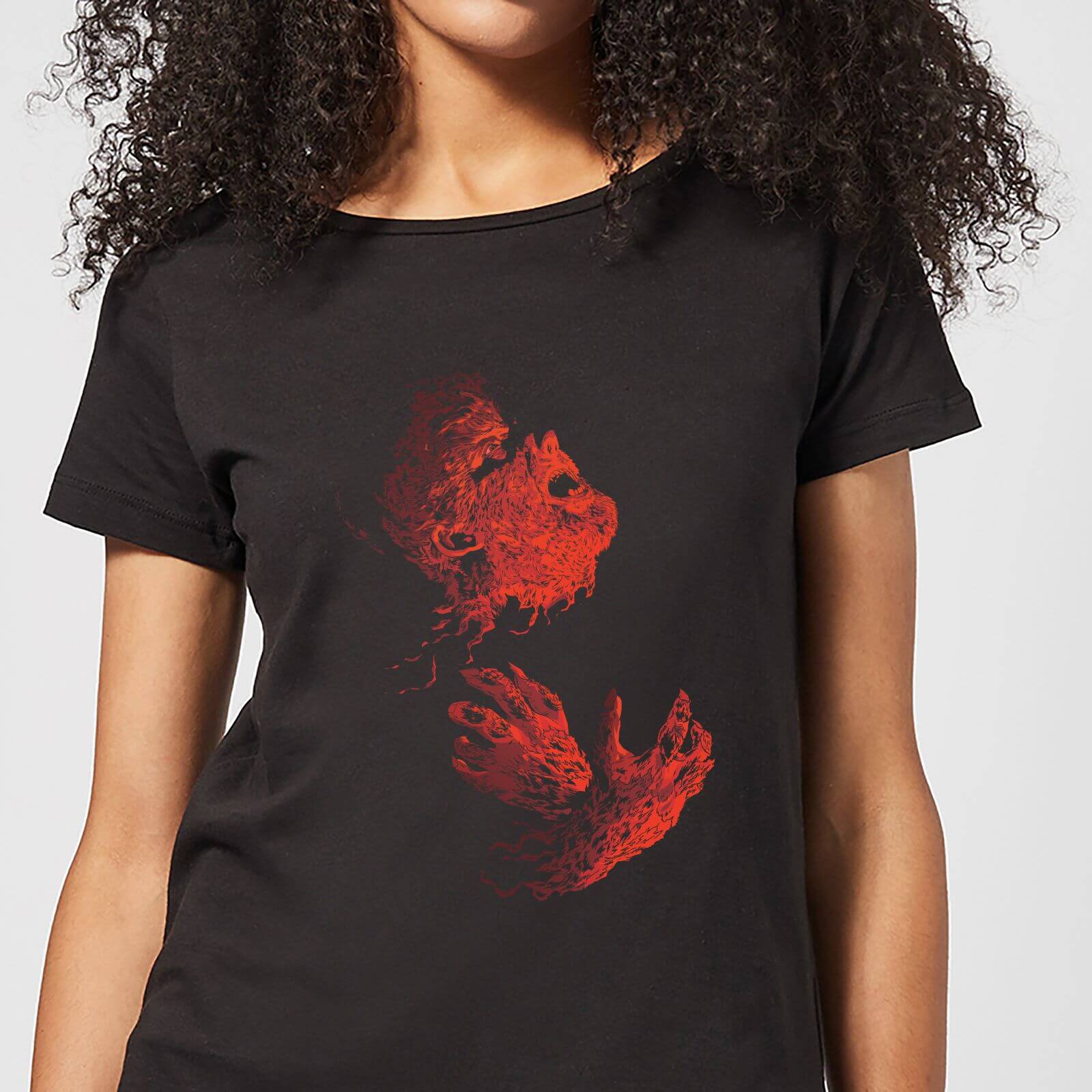 

T-Shirt Universal Monsters The Wolfman Illustrated - Nero - Donna - S