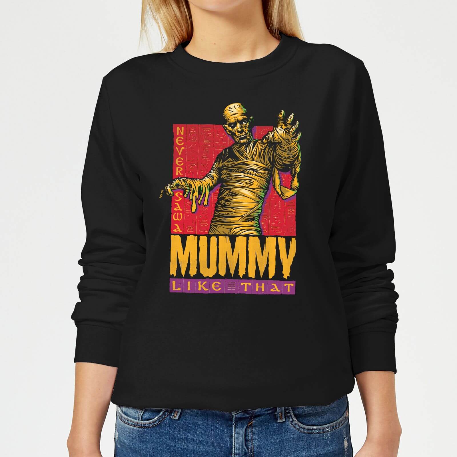 Universal Monsters The Mummy Retro Women's Sweatshirt - Black - XS - Black