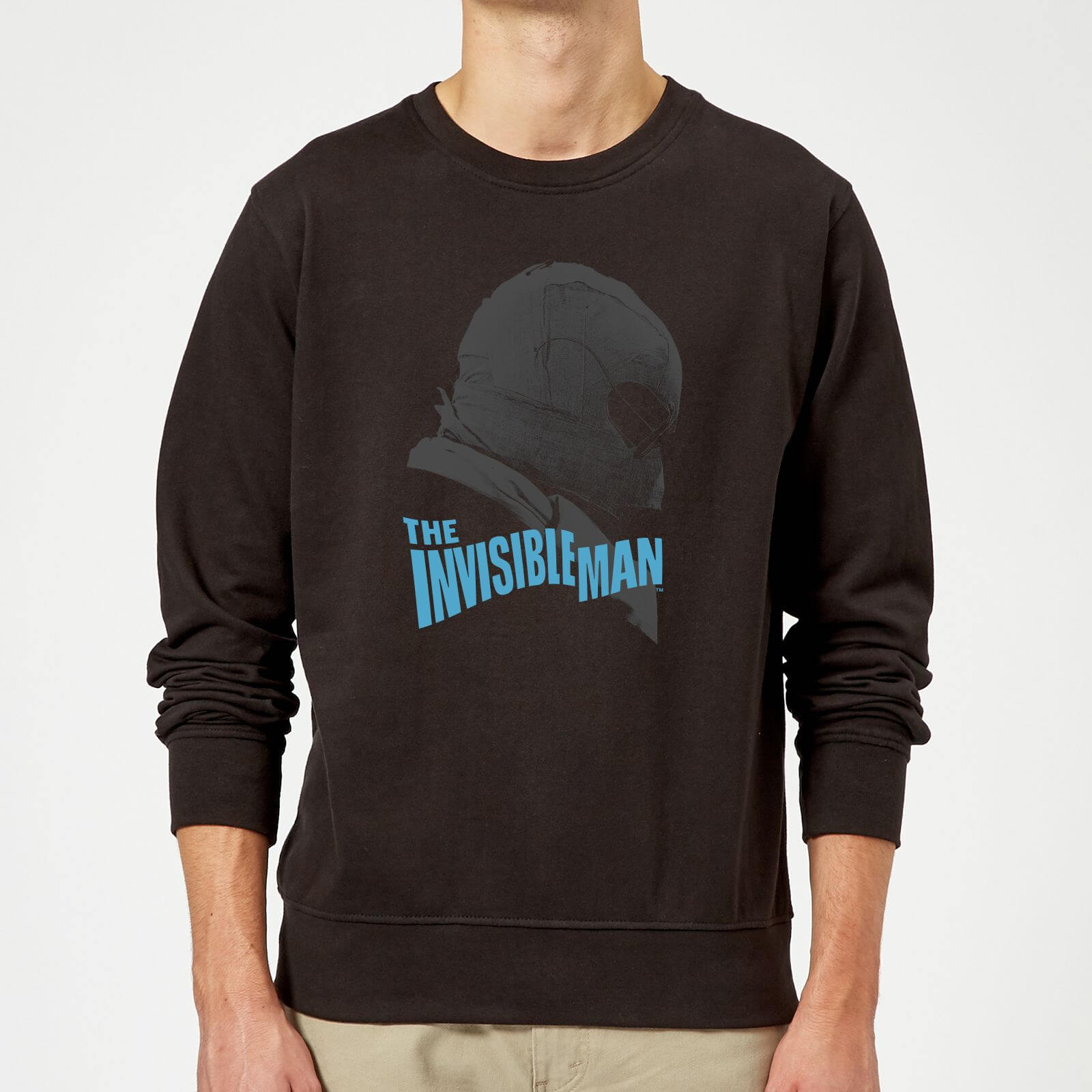 Universal Monsters The Invisible Man Greyscale Sweatshirt - Black - XL - Black