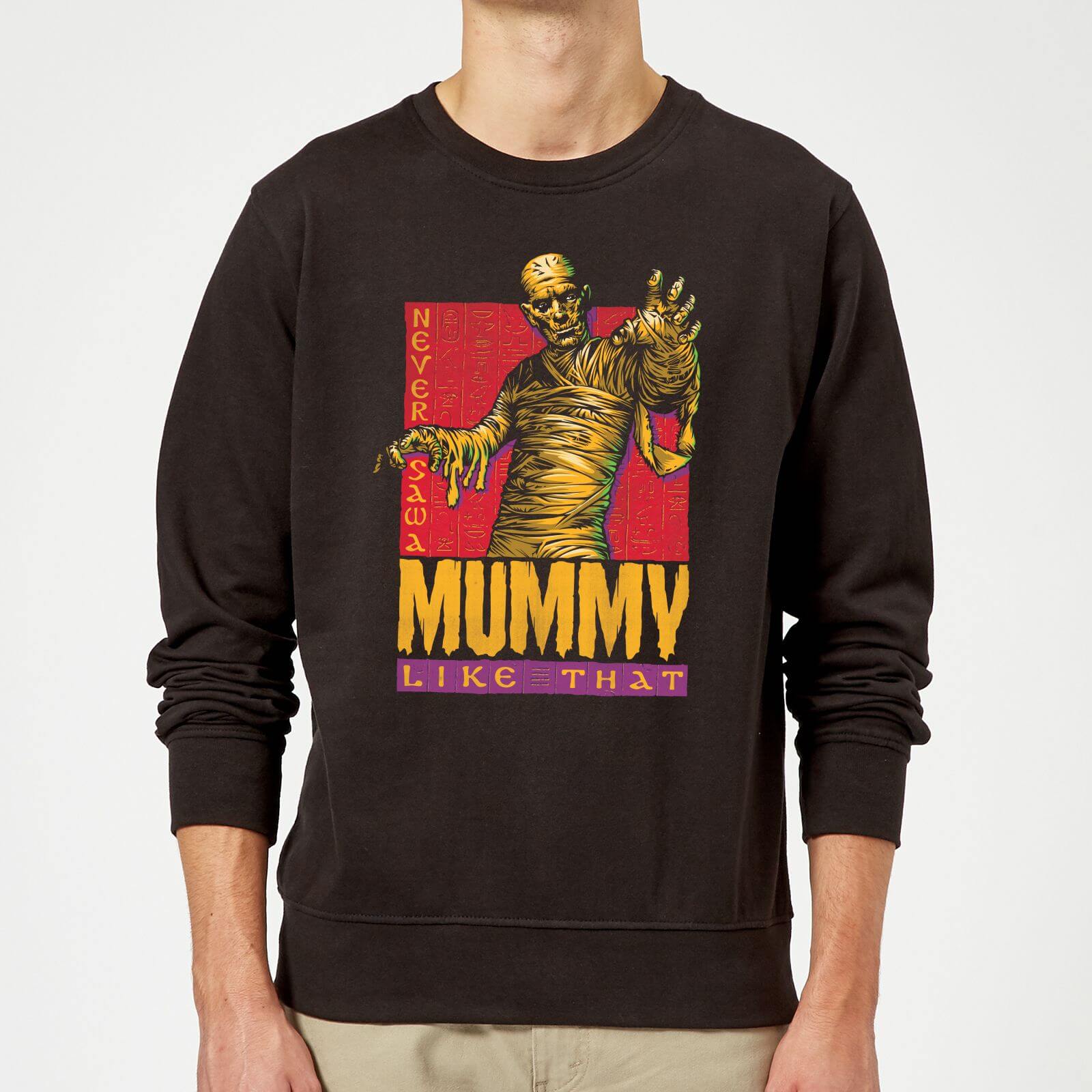 Universal Monsters Die Mumie Retro Pullover - Schwarz - M