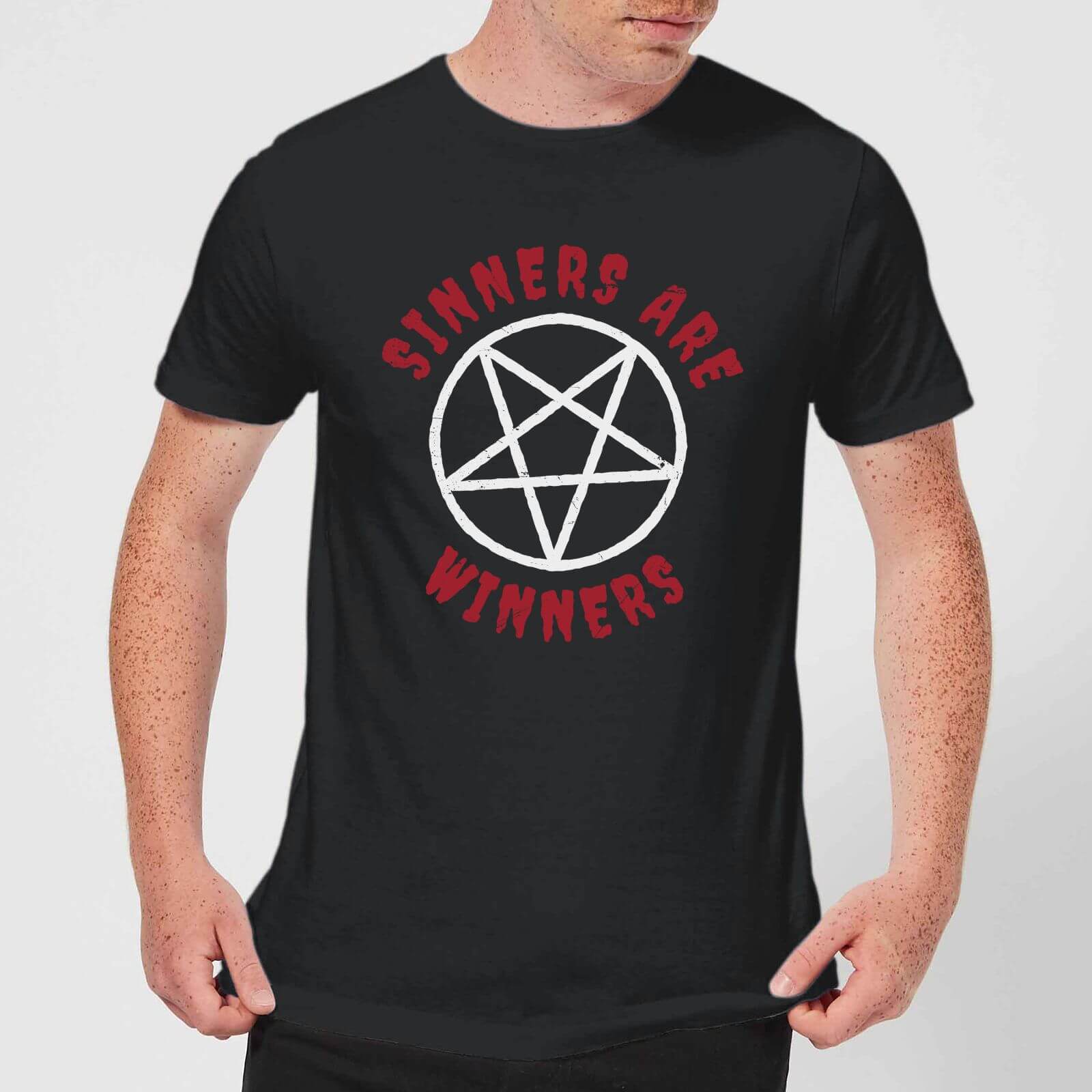 Sinners Are Winners Men's T-Shirt - Black - M - Black