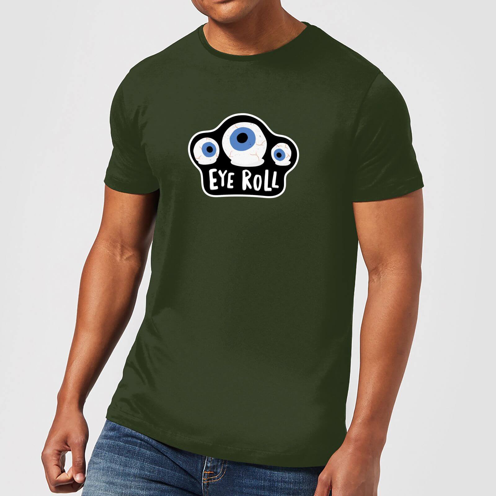 Eye Roll Men's T-Shirt - Forest Green - XS