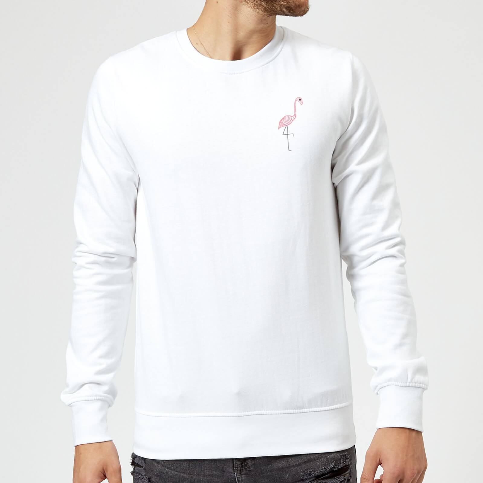 Flamingo Skeleton Sweatshirt - White - XL - White
