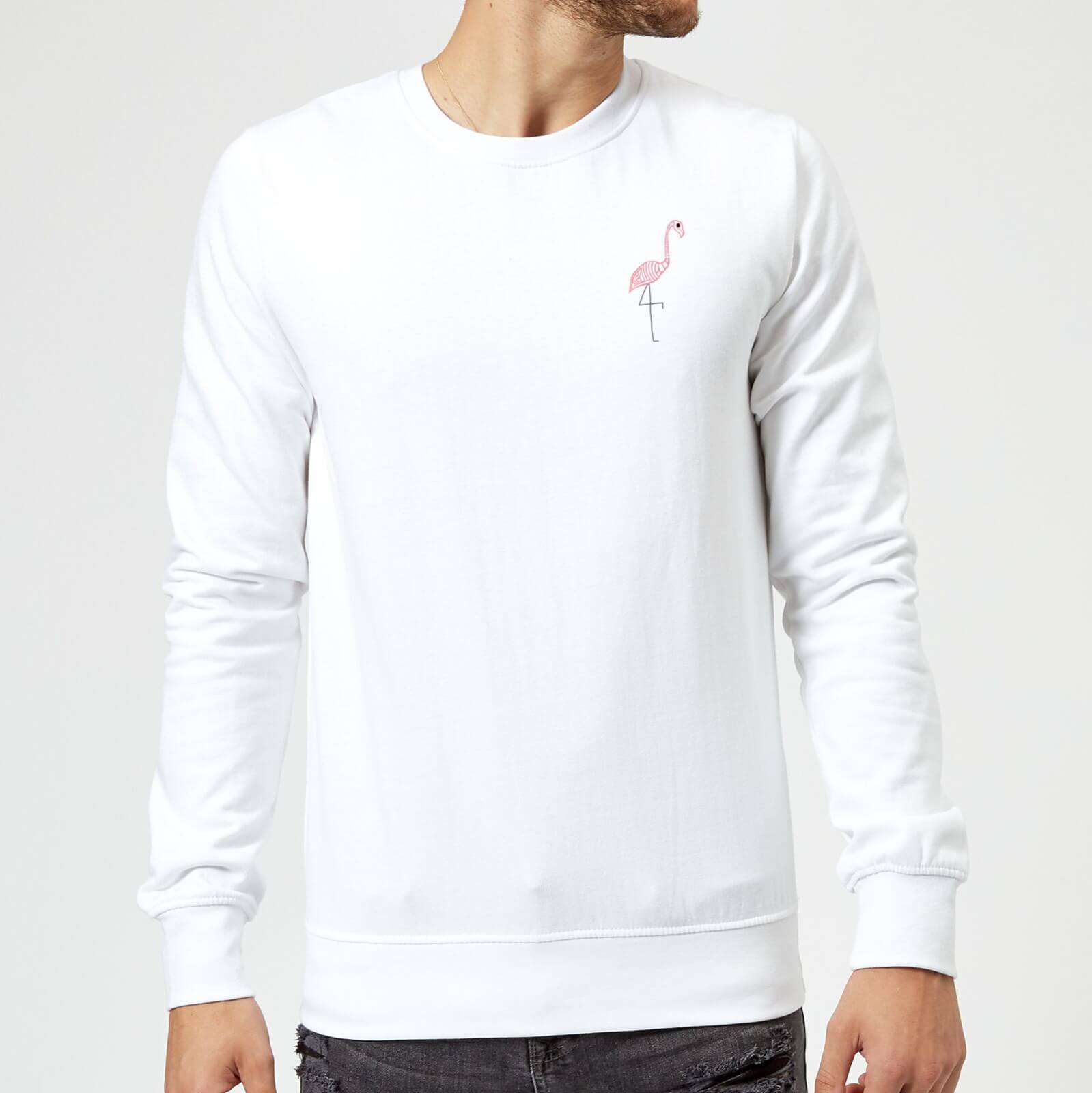 Flamingo Skeleton Sweatshirt - White - M - White