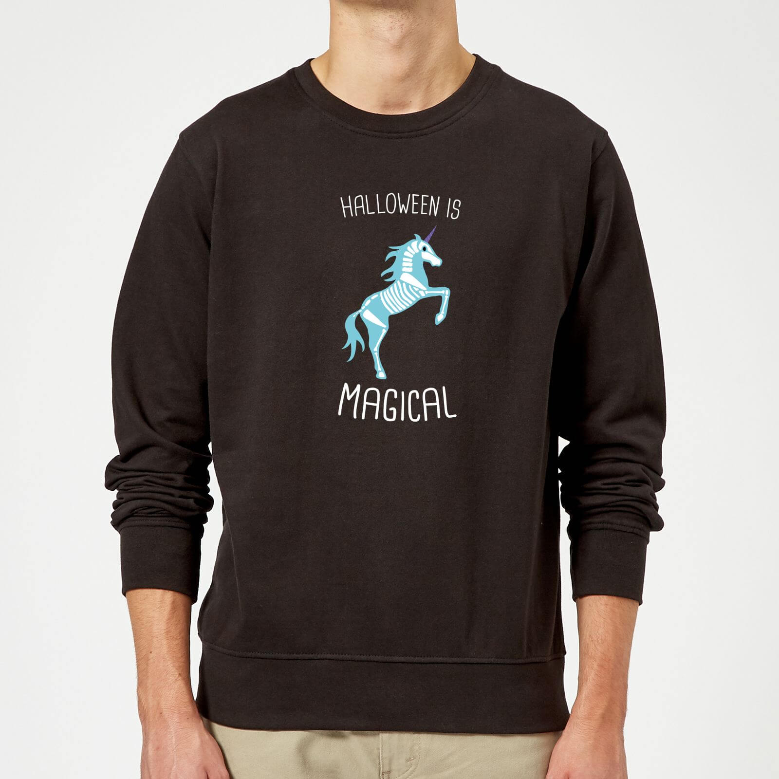 Unicorn Skeleton Sweatshirt - Black - M - Black