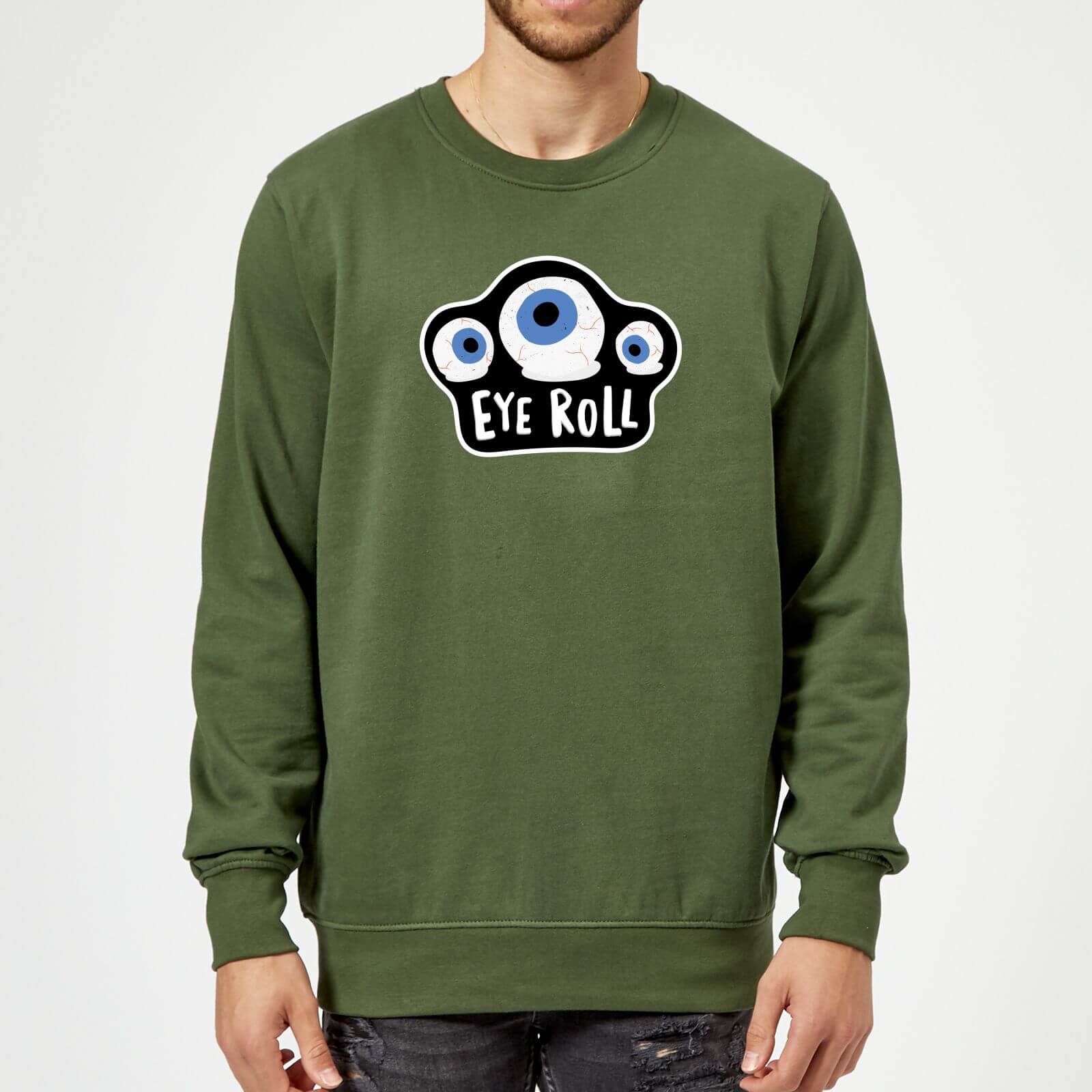 Eye Roll Sweatshirt - Forest Green - XXL - Forest Green