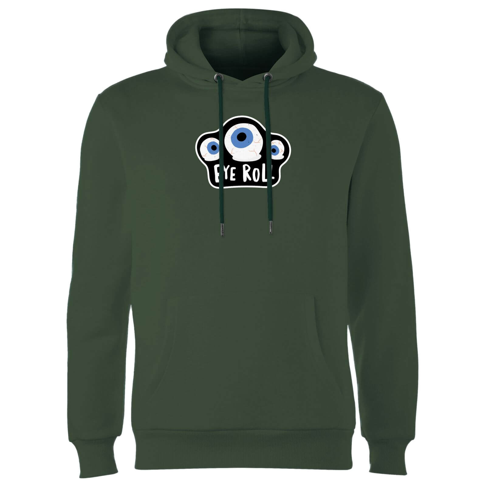 Eye Roll Hoodie - Forest Green - S - Forest Green