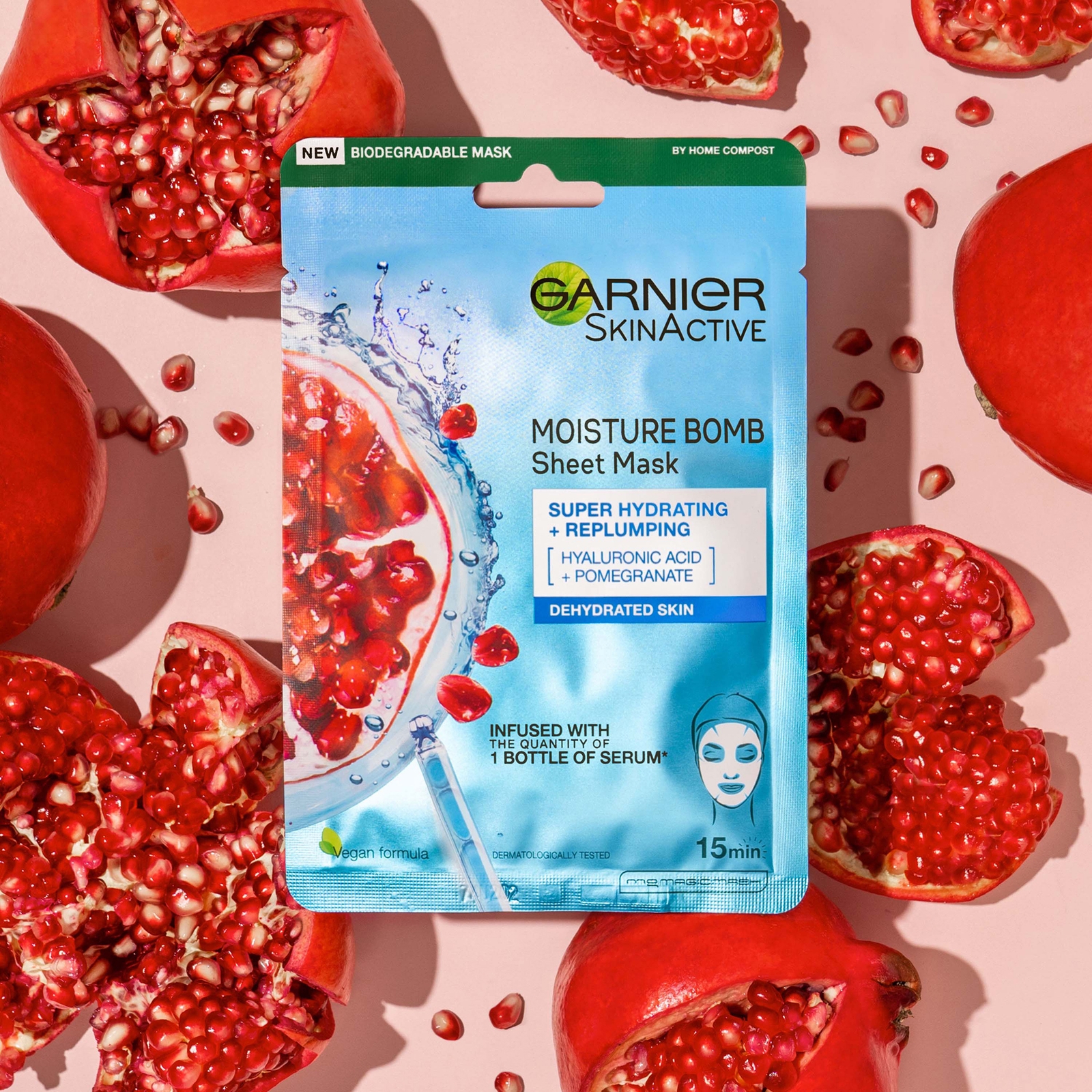 Thumbnail - Garnier Moisture Bomb Pomegranate Hydrating Face Sheet Mask