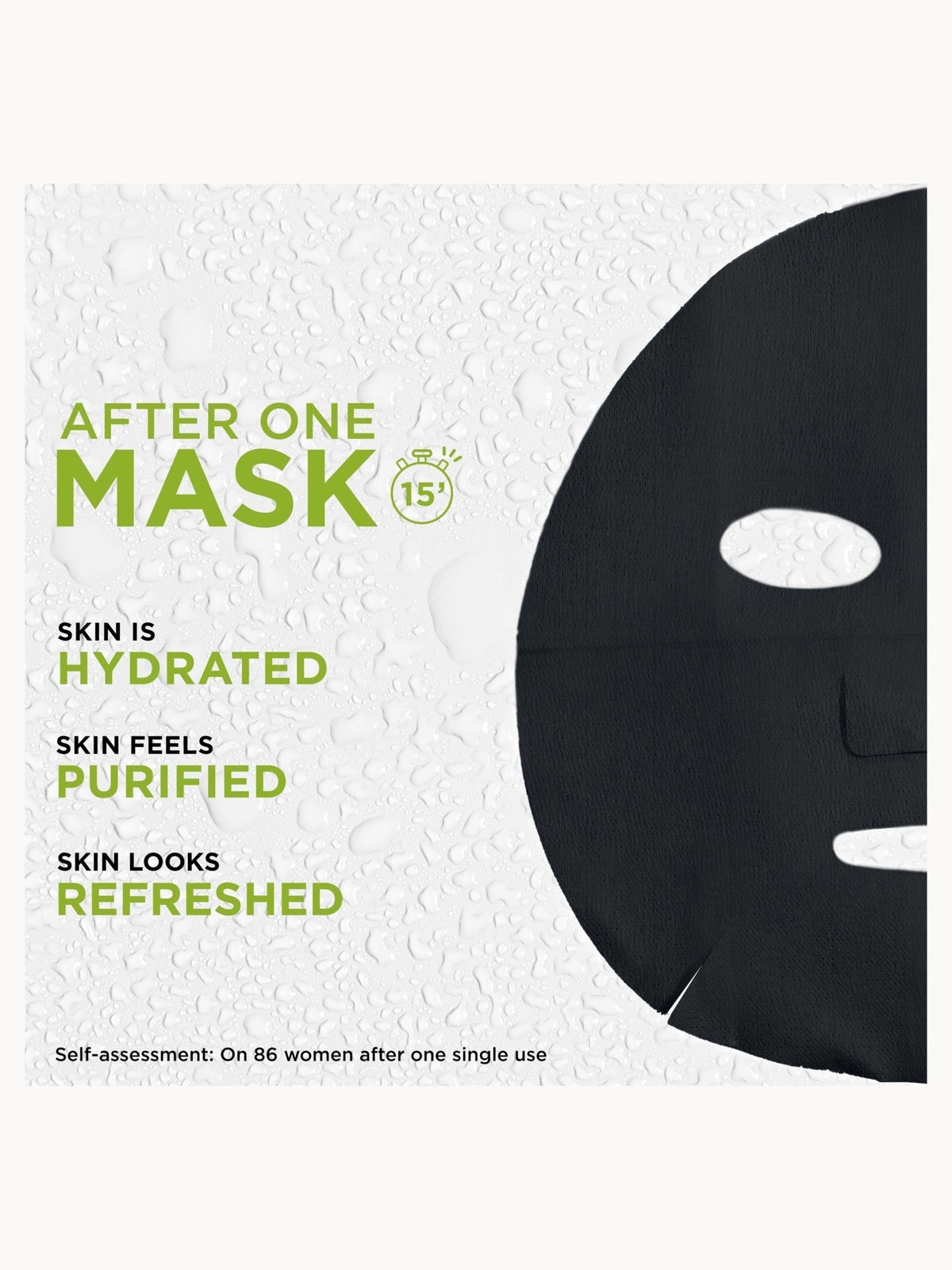 Garnier AHA + BHA Charcoal Mattifying Serum Sheet Mask 28g 3