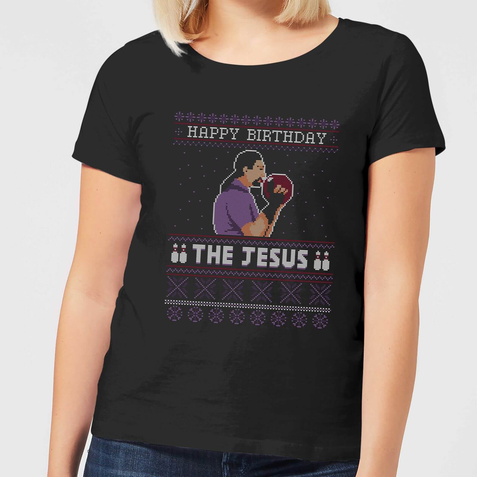 The Big Lebowski Happy Birthday The Jesus Women's T-Shirt - Black - 4XL - Black