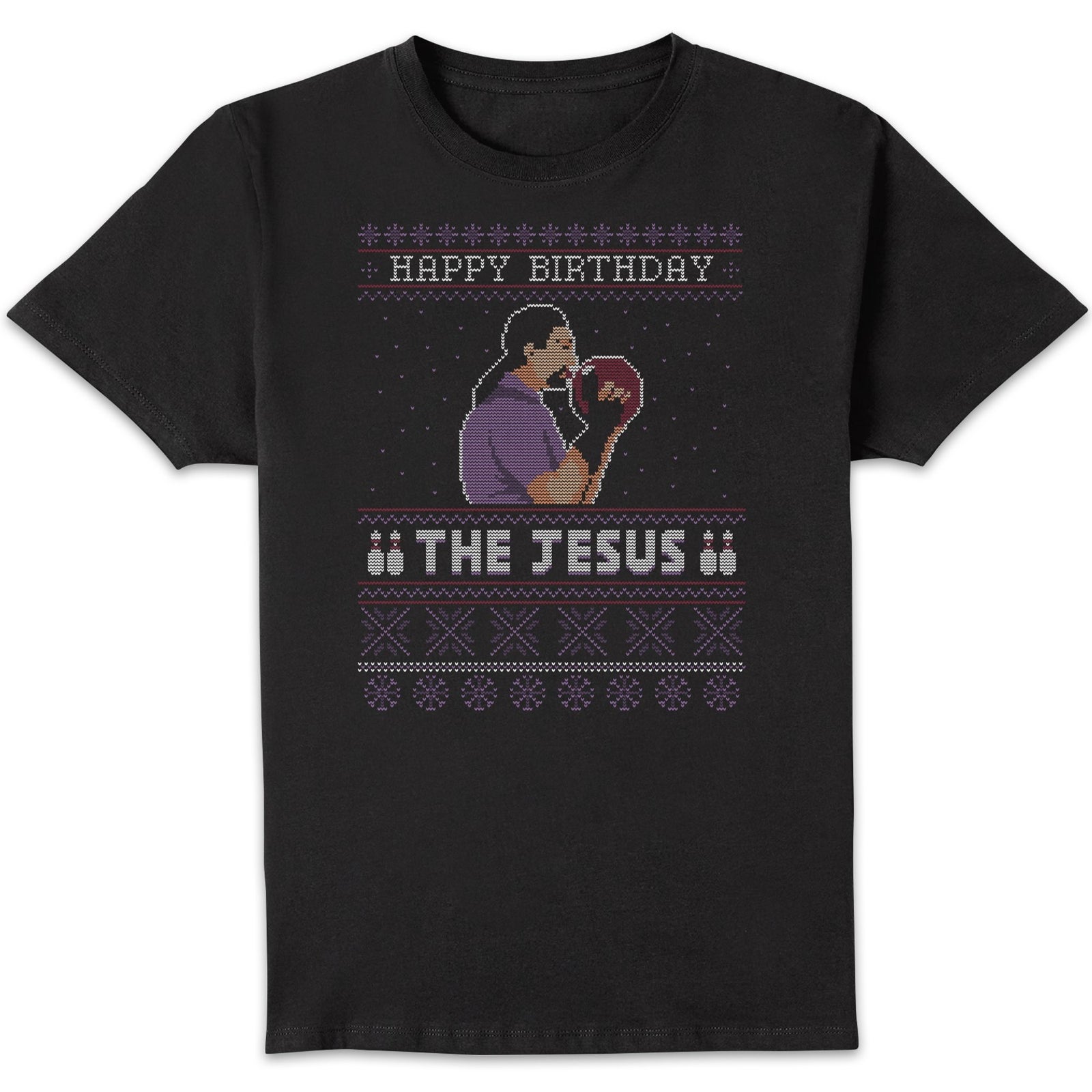 The Big Lebowski Happy Birthday The Jesus Men's T-Shirt - Black - L