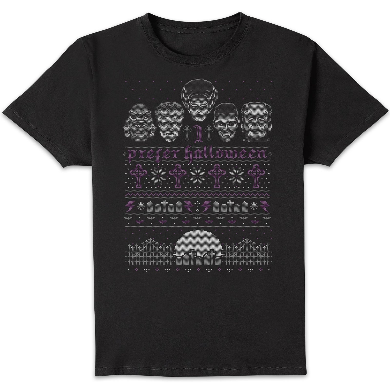 Universal Monsters I Prefer Halloween Men's T-Shirt - Black - S