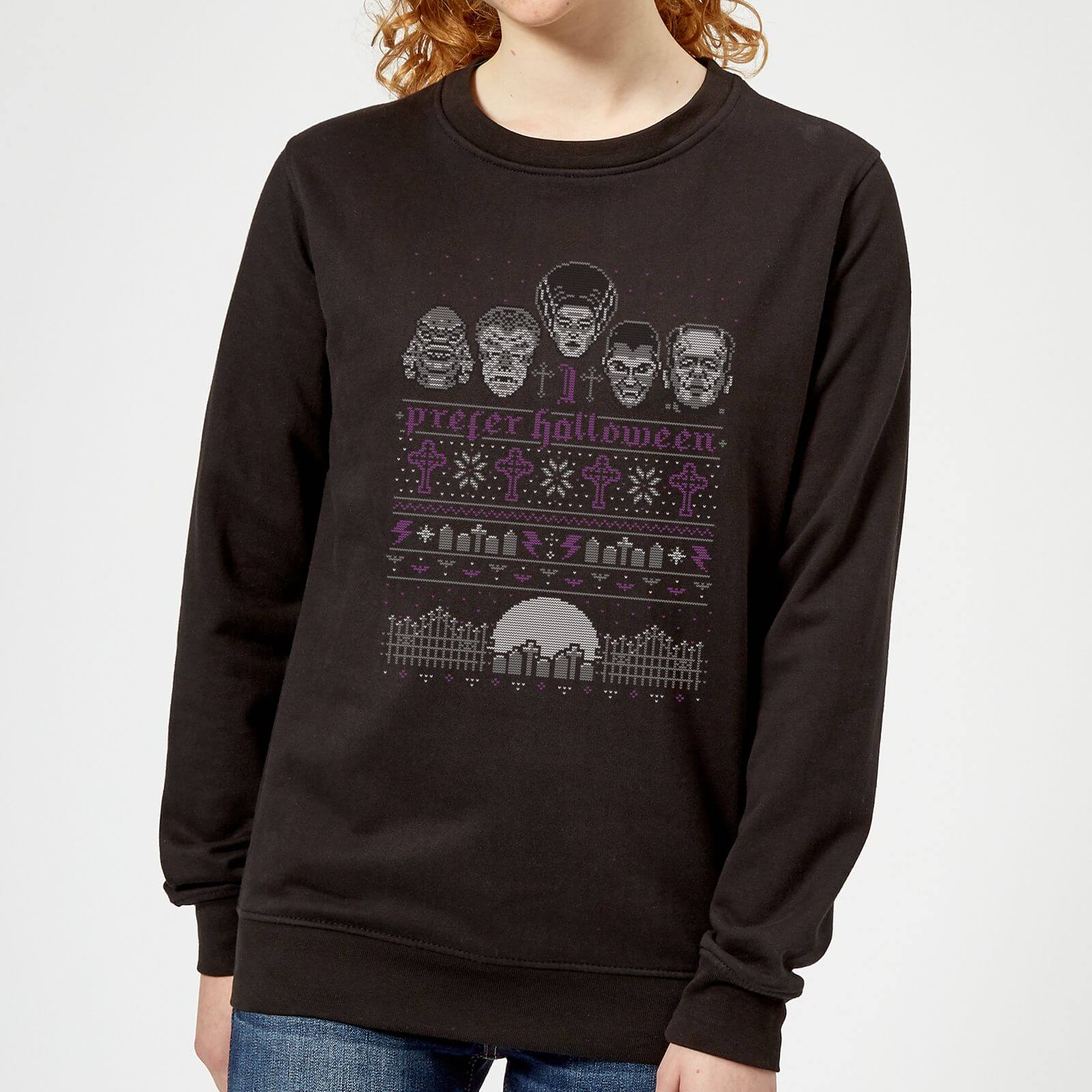 Universal Monsters I Prefer Halloween Women's Sweatshirt - Black - XS