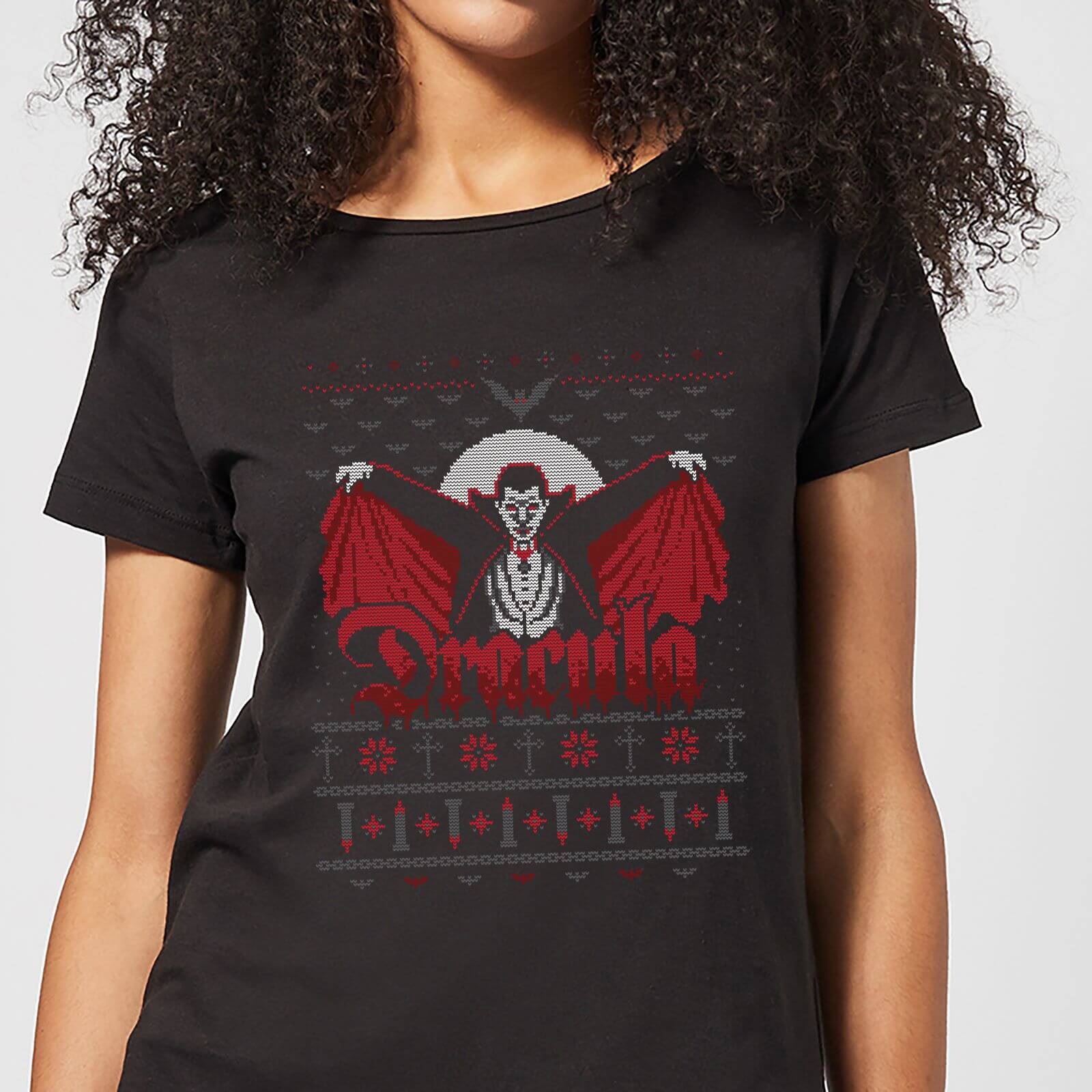 Universal Monsters Dracula Christmas Women's T-Shirt - Black - 4XL