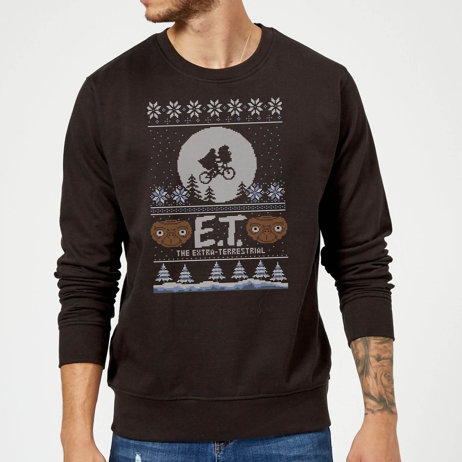 E.T. the Extra-Terrestrial Christmas Sweatshirt - Black - L