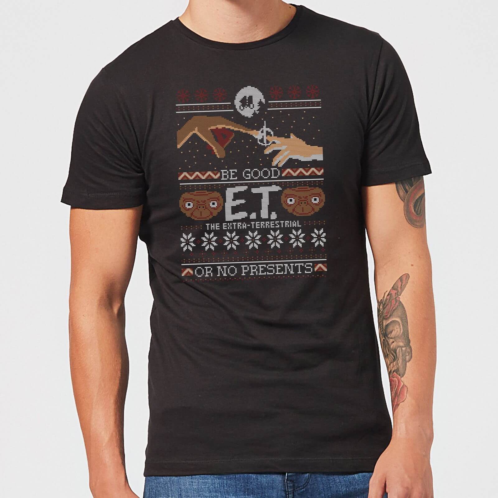 E.T. the Extra-Terrestrial Be Good or No Presents Men's T-Shirt - Black - M - Schwarz