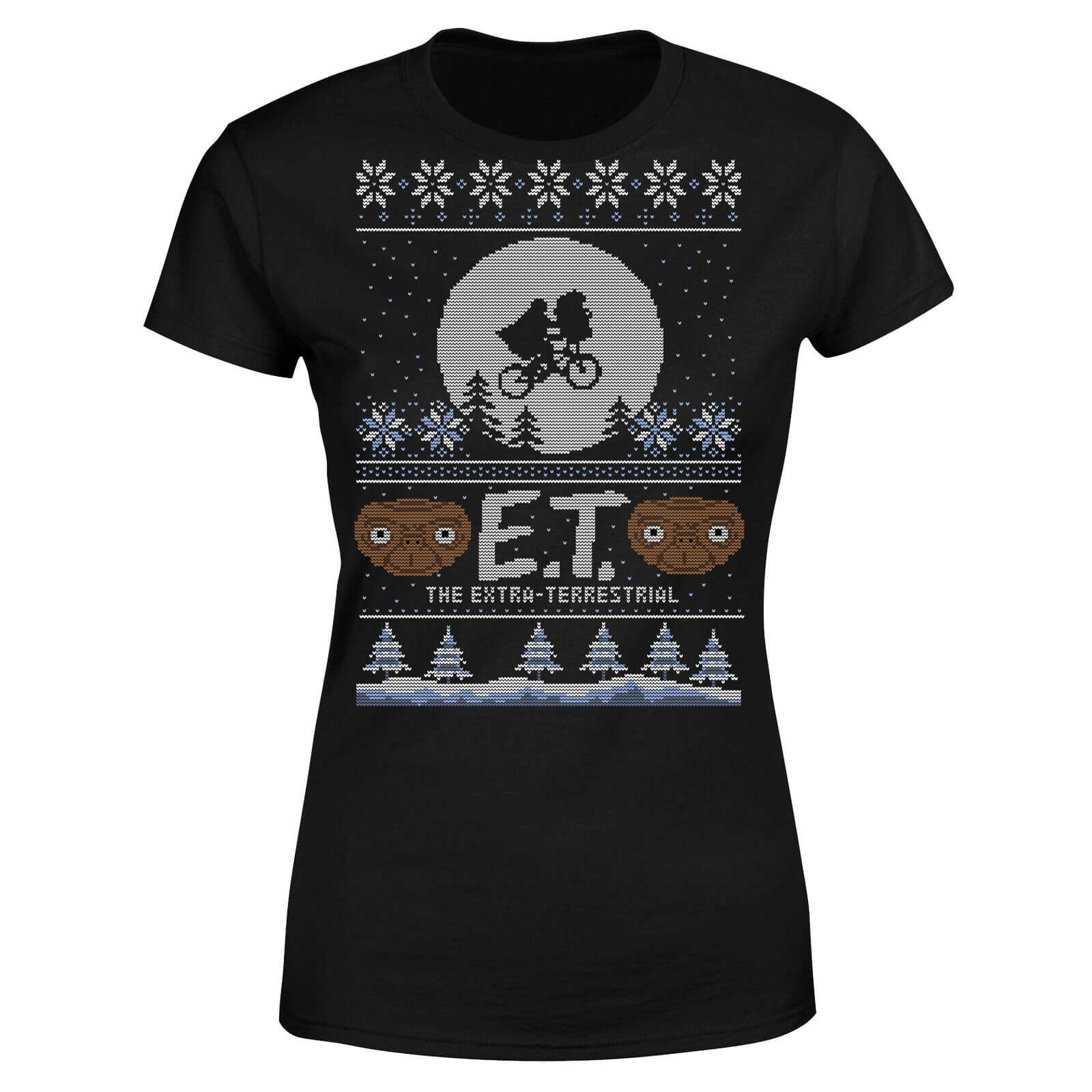 E.T. the Extra-Terrestrial Christmas Women's T-Shirt - Black - 4XL