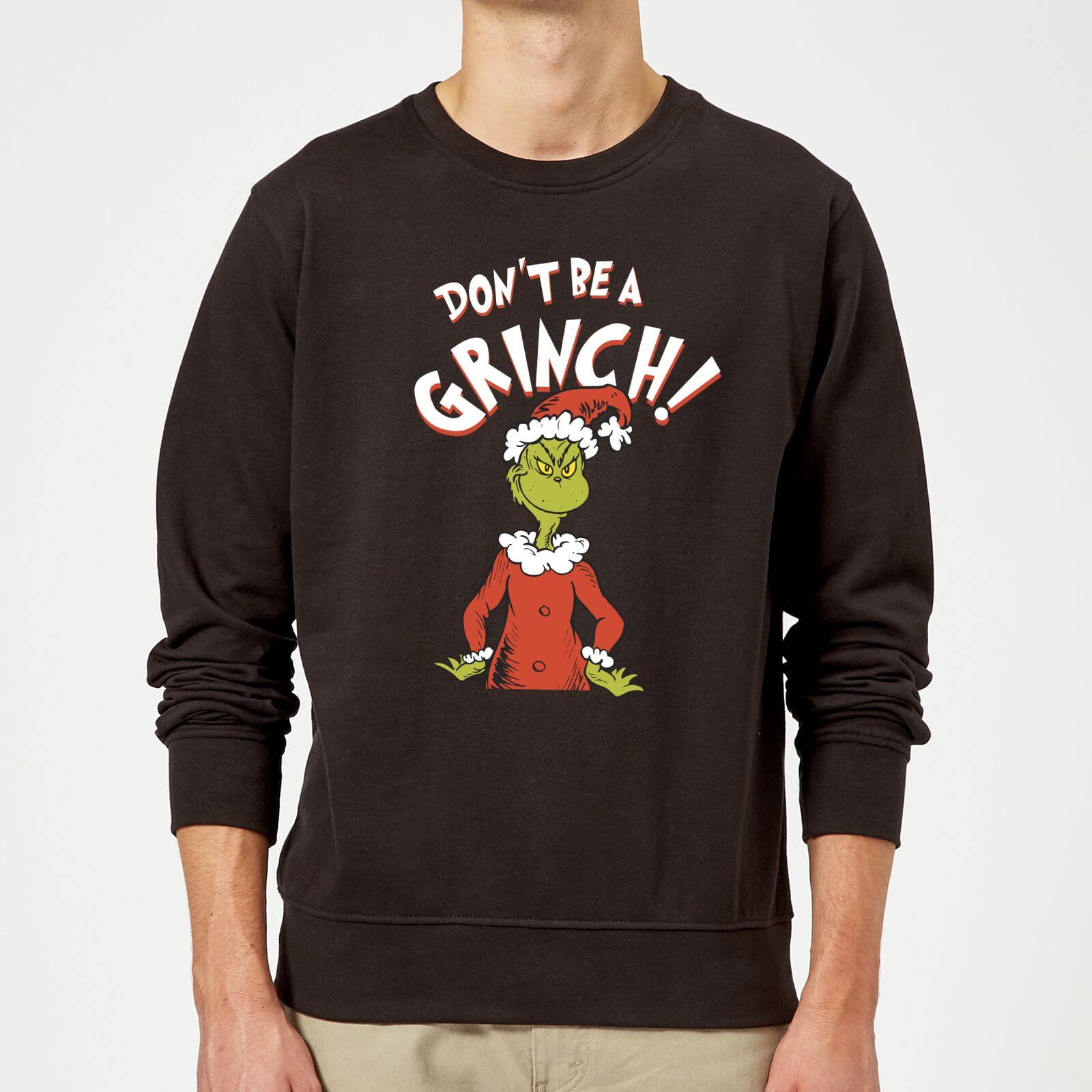 The Grinch Dont Be A Grinch Christmas Sweatshirt - Black - L