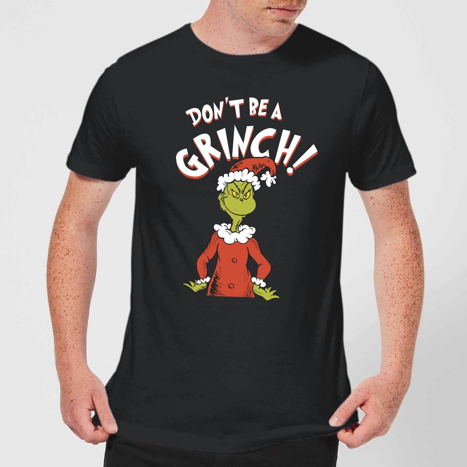Image of The Grinch Dont Be A Grinch Mens Christmas T-Shirt - Schwarz - 5XL
