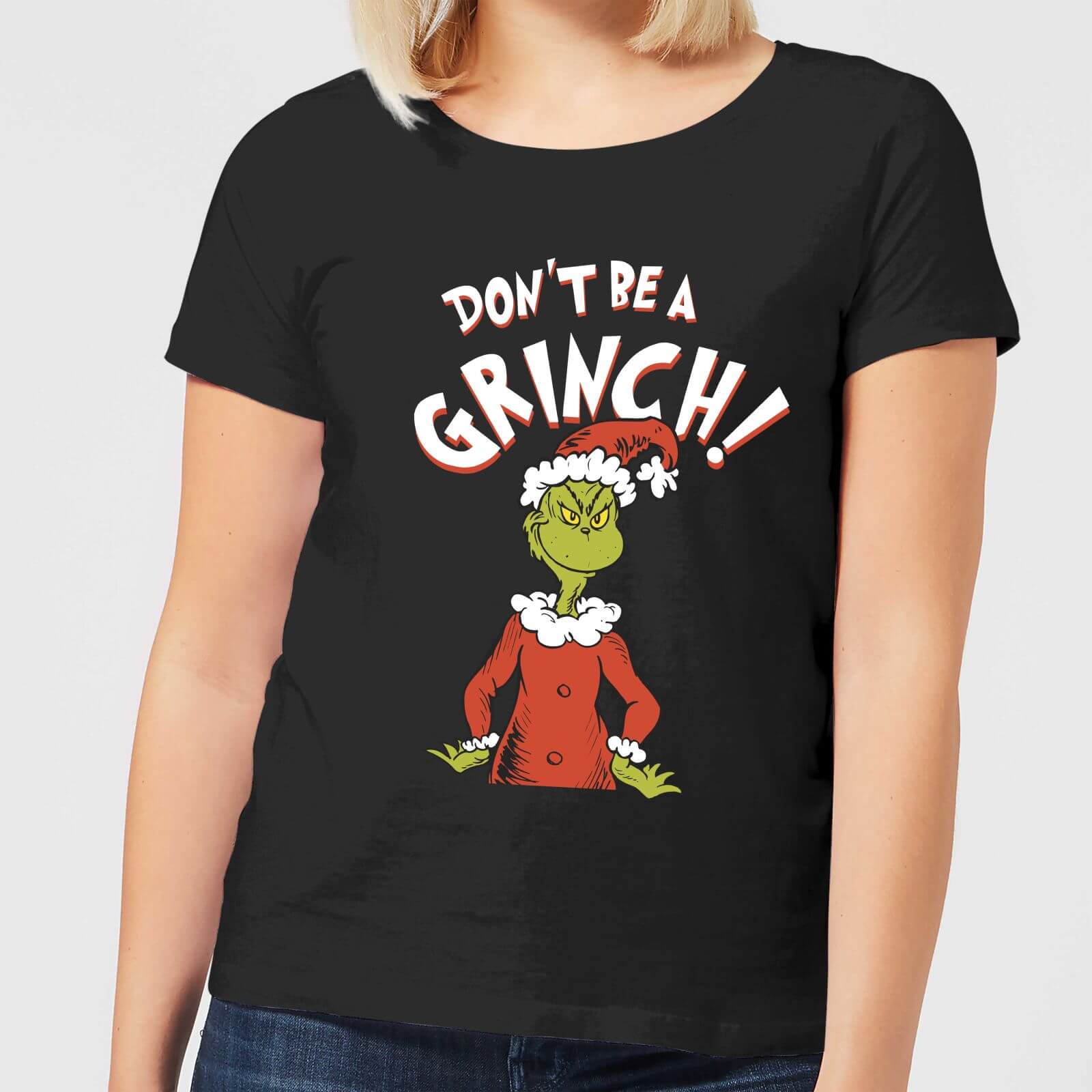The Grinch Dont Be A Grinch Women's Christmas T-Shirt - Black - 4XL