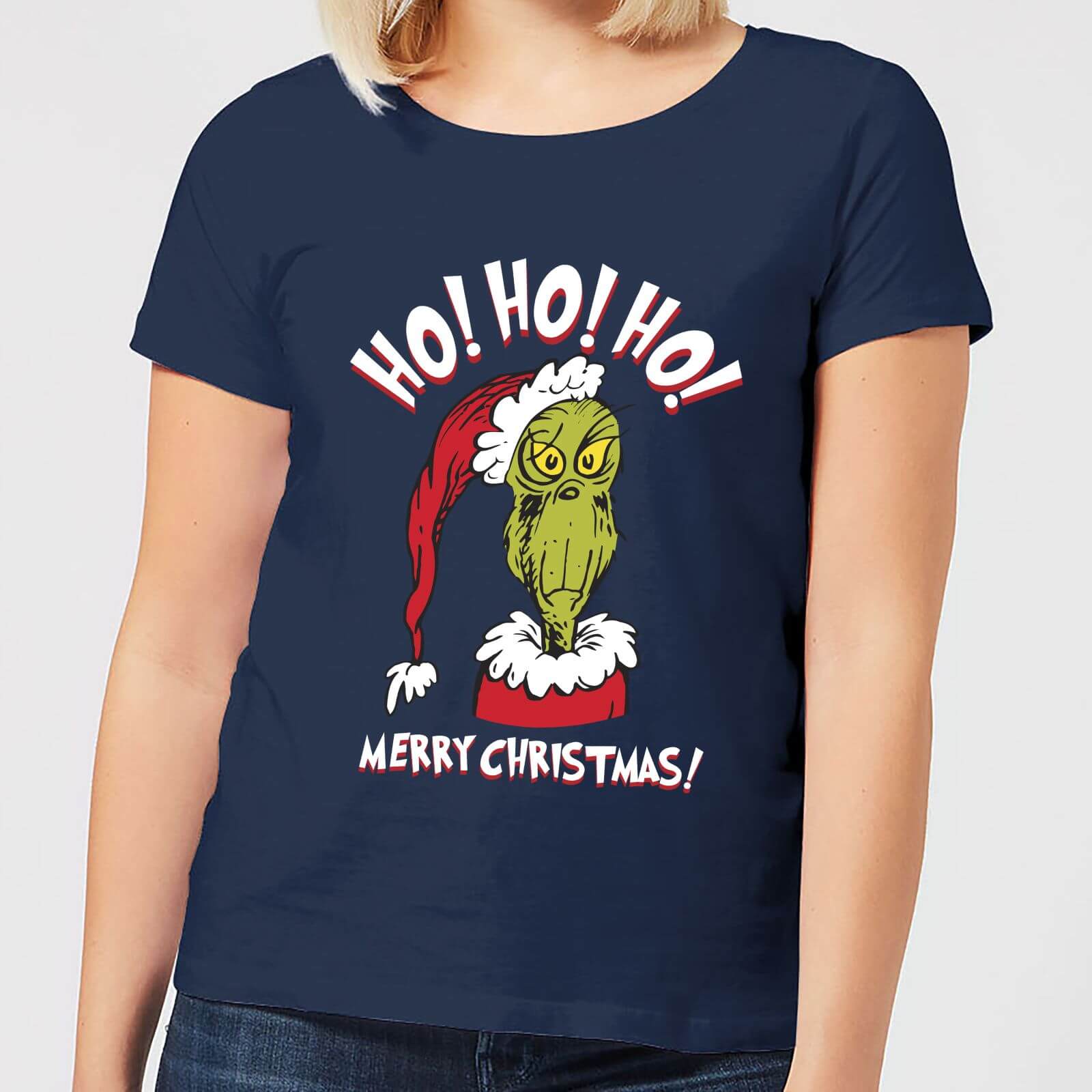 The Grinch Ho Ho Ho Women's Christmas T-Shirt - Navy - XXL