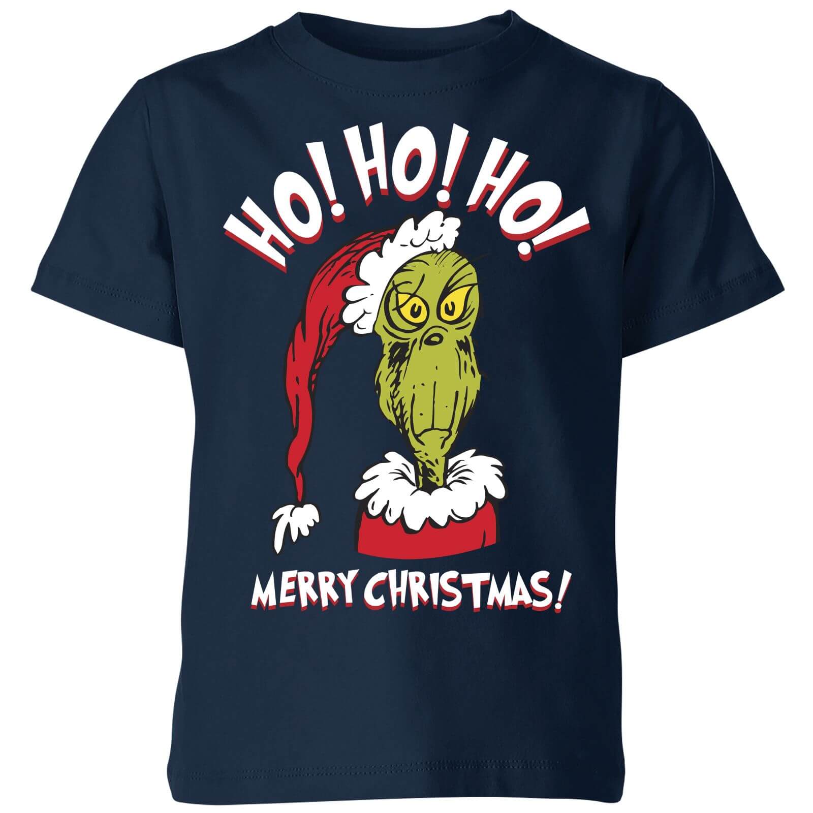 The Grinch Ho Ho Ho Kids Christmas T-Shirt - Navy - 9-10 Years