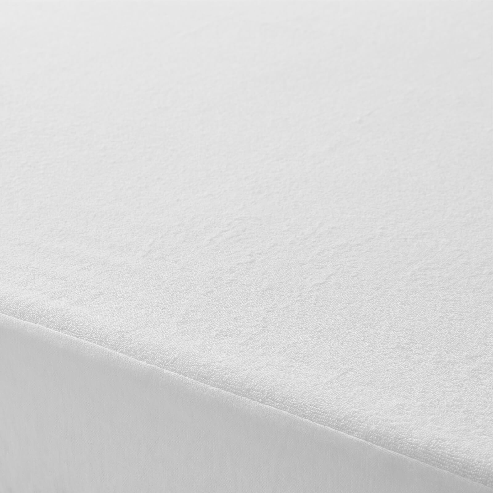 in homeware Baby Waterproof Terry Mattress Protector - White - Cot