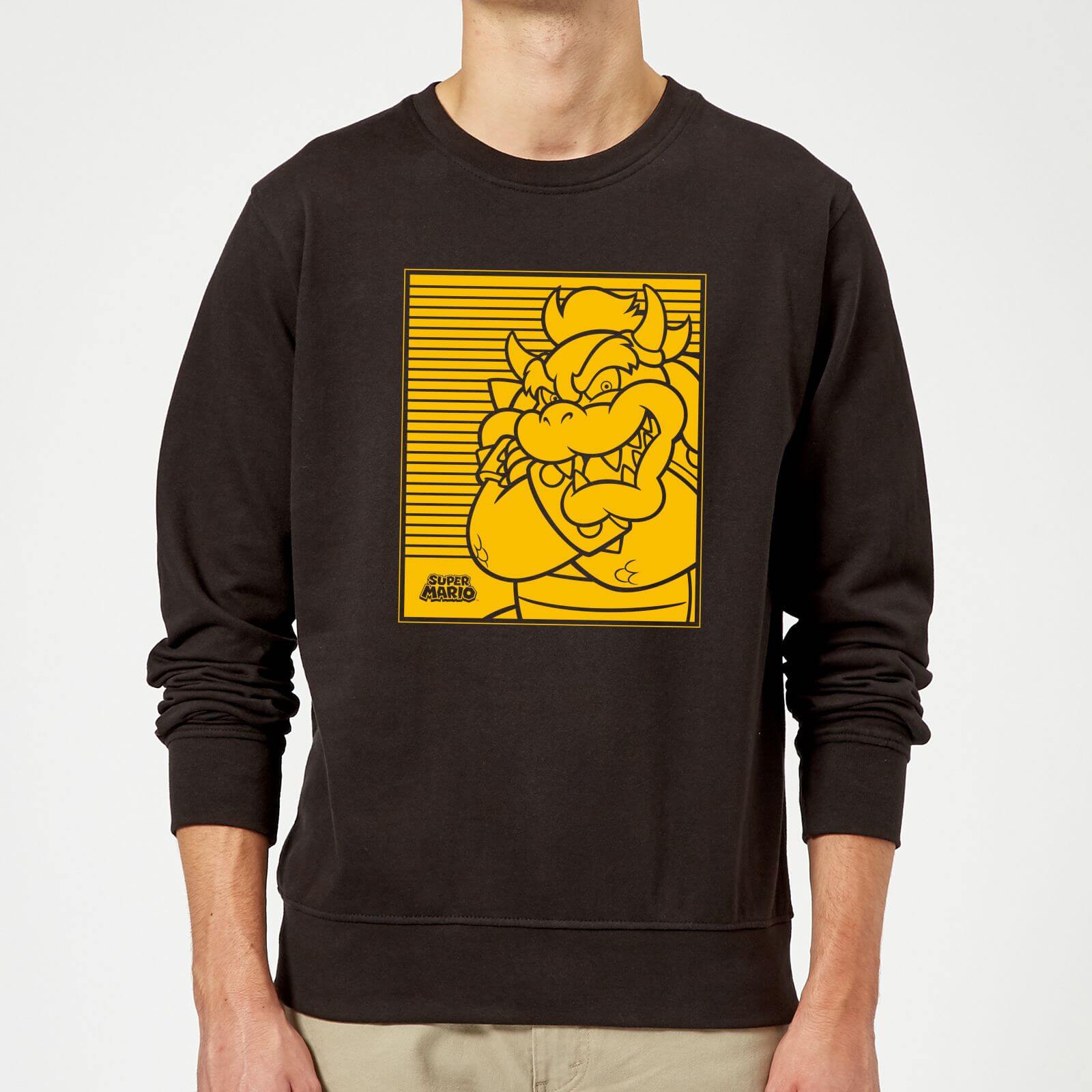 

Nintendo Super Mario Bowser Retro Line Art Sweatshirt - Black - S