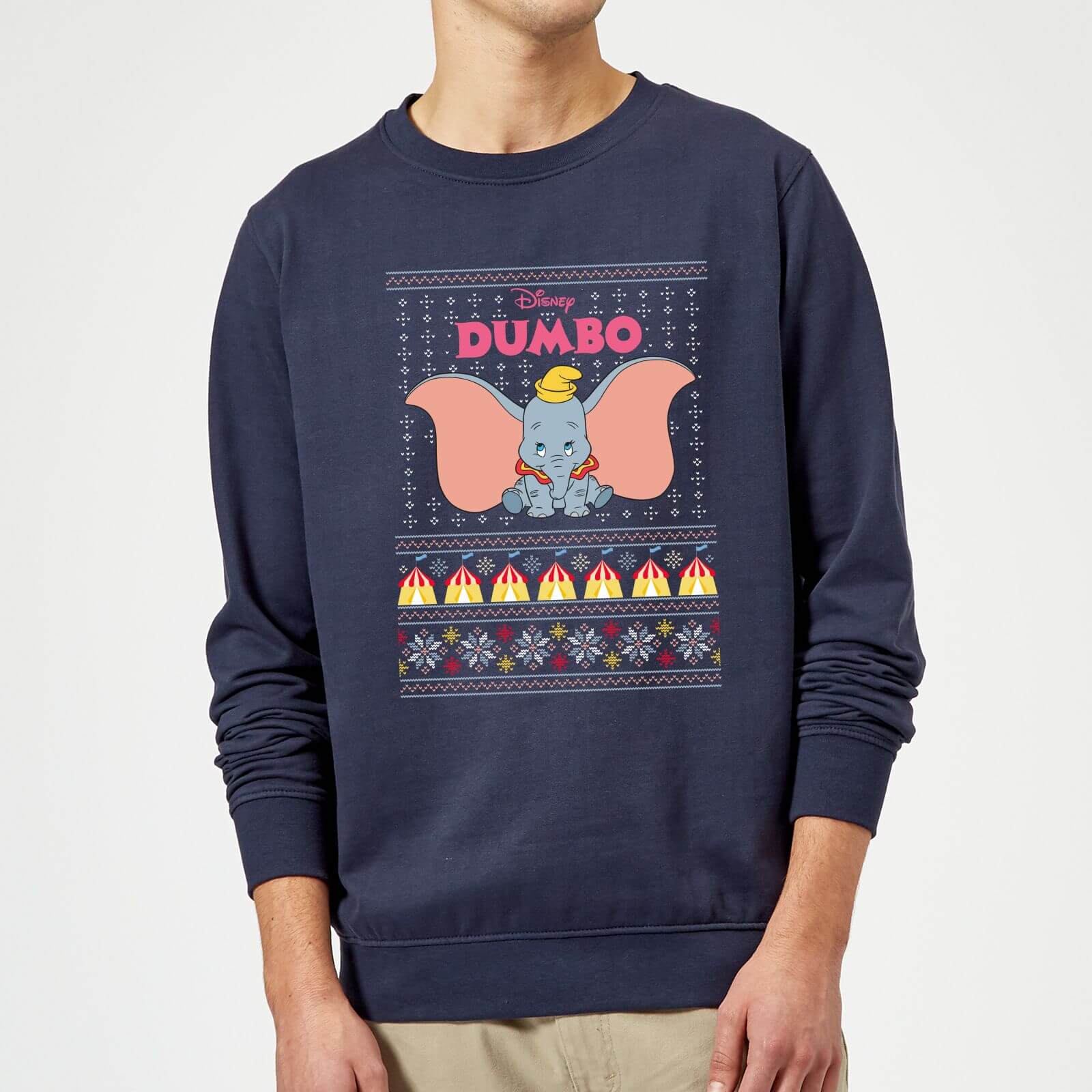 Disney Classic Dumbo Christmas Jumper - Navy - S
