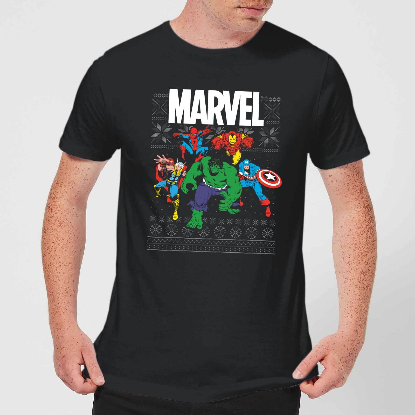 

Marvel Avengers Group Men's Christmas T-Shirt - Nero - M