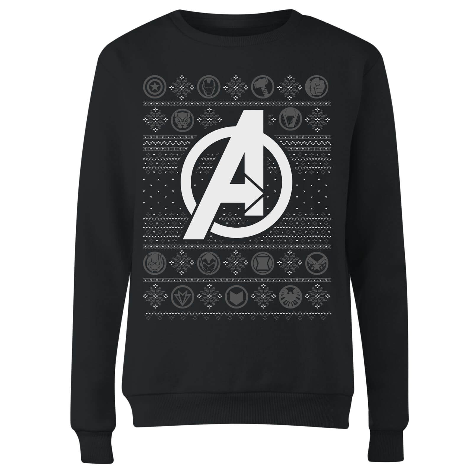 Marvel Avengers Logo Women's Christmas Sweatshirt - Black - L