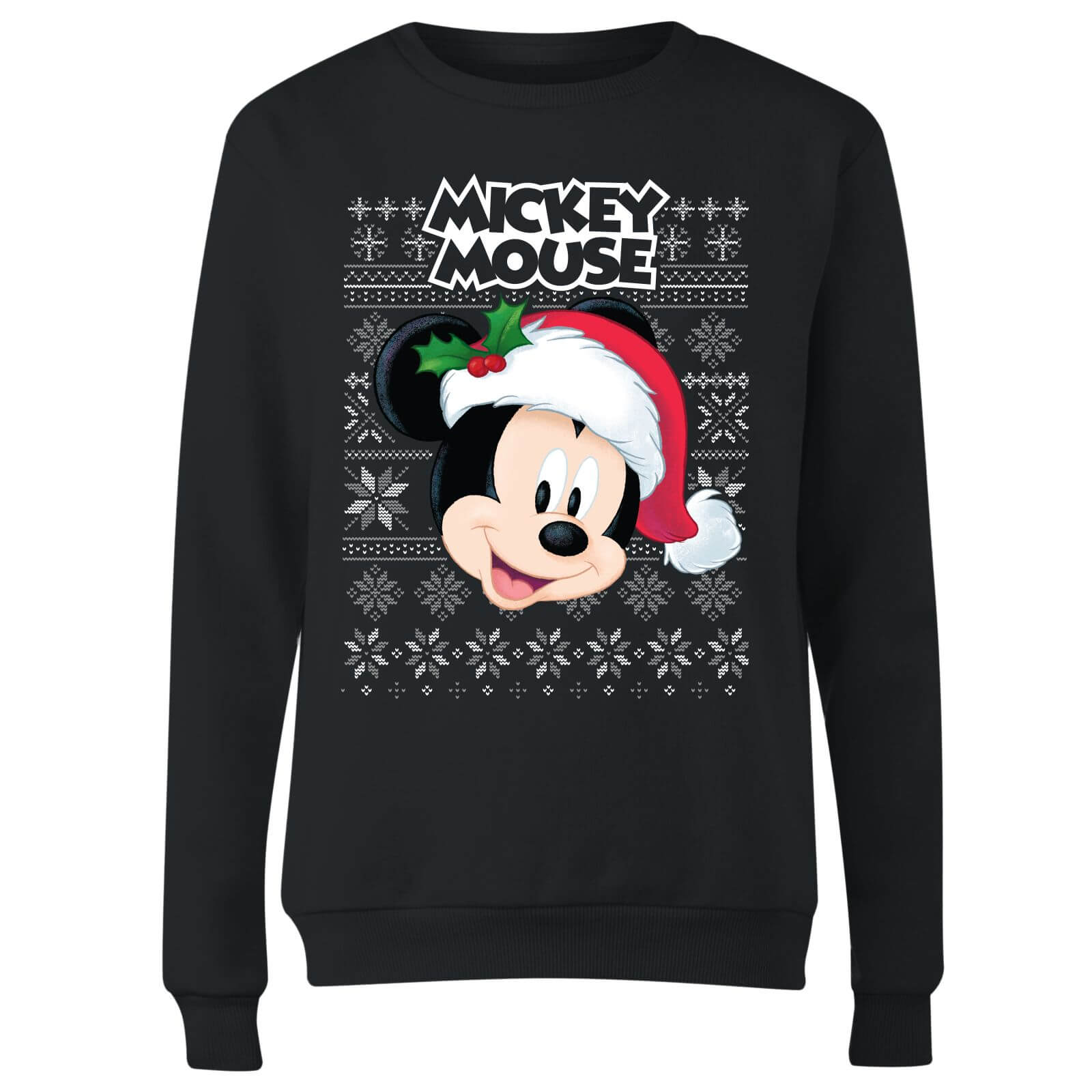 Disney Classic Mickey Mouse Women's Christmas Jumper - Black - 5XL