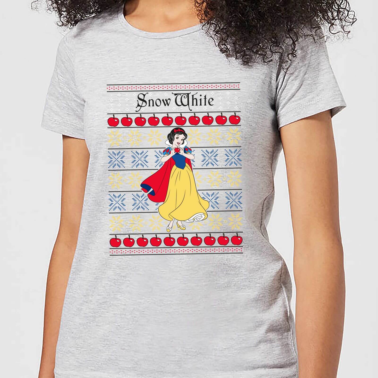 Disney Classic Snow White Women's Christmas T-Shirt - Grey - XS - Grey