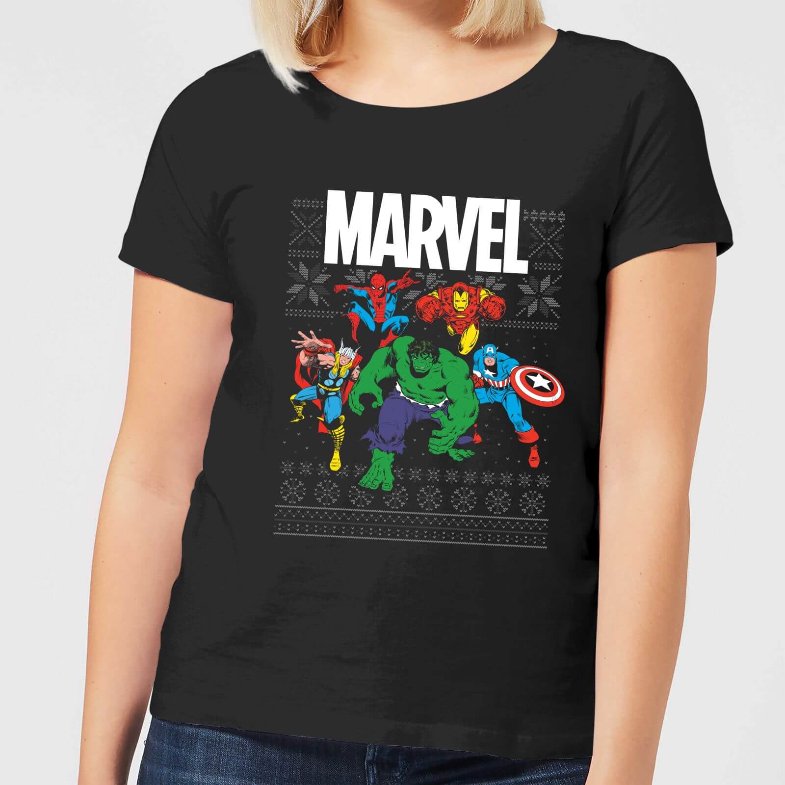 

Marvel Avengers Group Women's Christmas T-Shirt - Nero - S - Nero