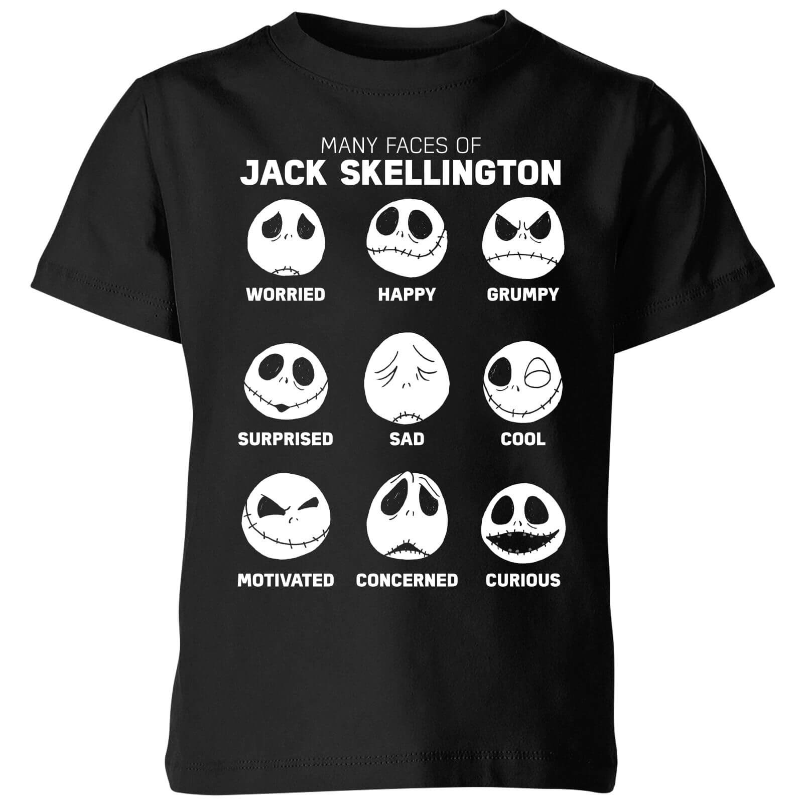 Disney The nightmare before christmas jack pumpkin faces collection kids' t-shirt - black - 9-10 years
