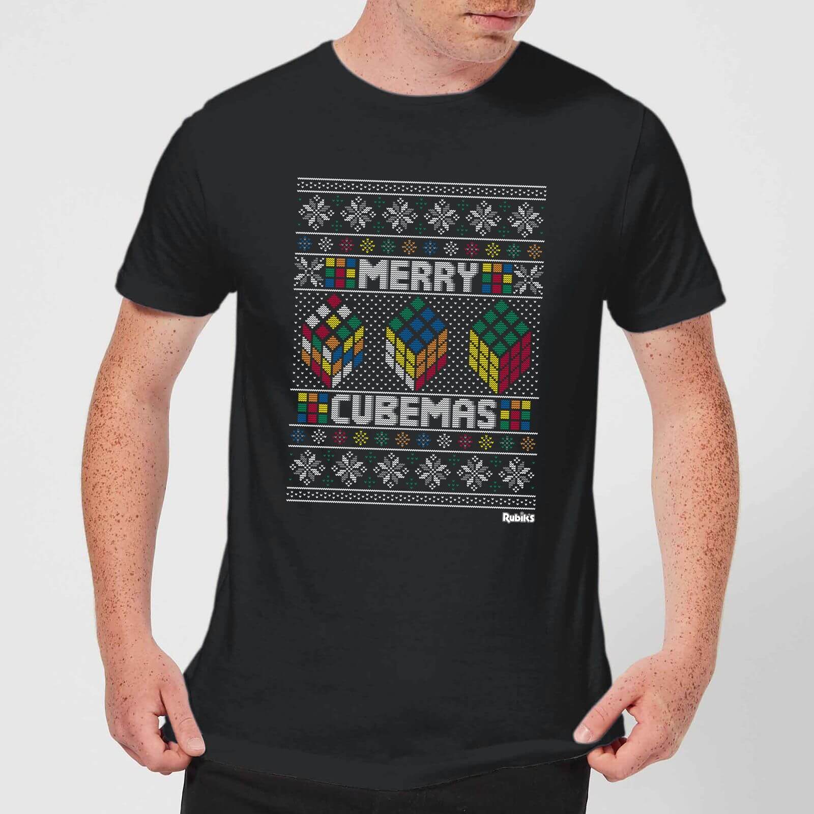 

T-Shirt Rubiks Merry Cubemas Christmas - Nero - Uomo - 5XL - Nero