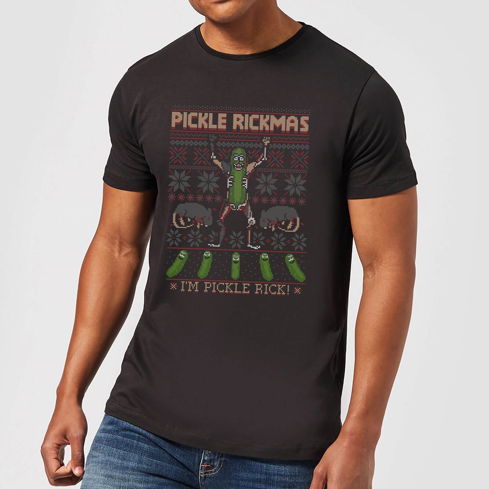 

T-Shirt Rick and Morty Pickle Rick Christmas - Nero - Uomo - S