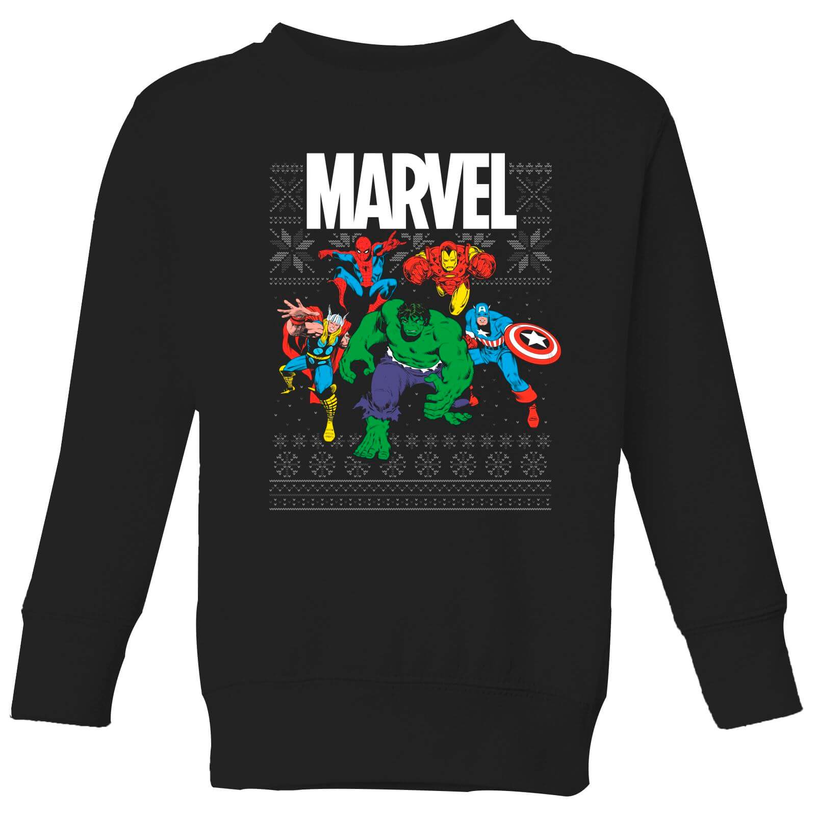 

Marvel Avengers Group Kids Maglione Natalizio - Nero - 11-12 Anni