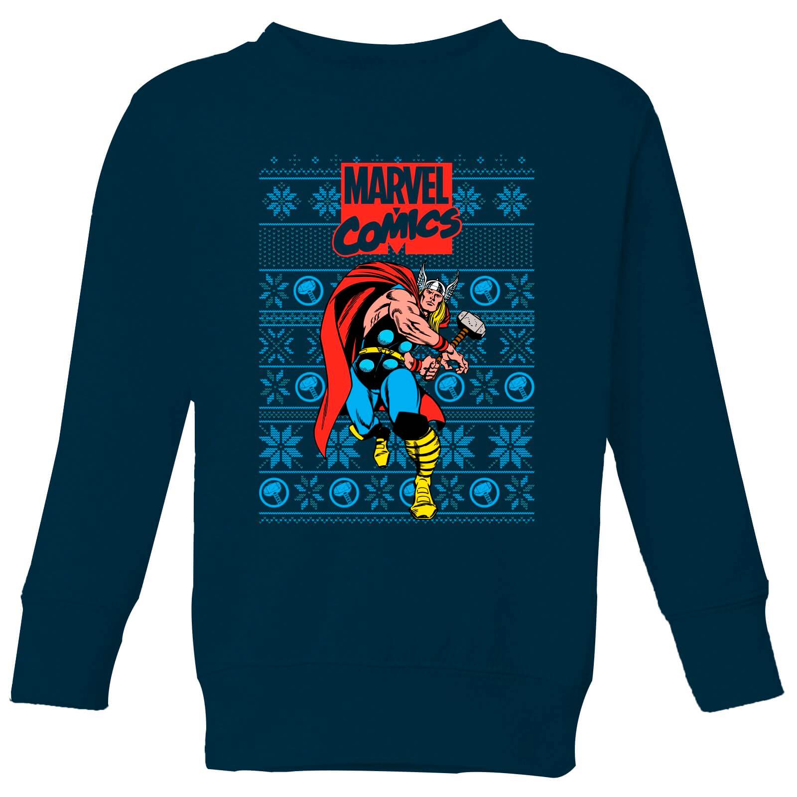 

Marvel Avengers Thor Kids Maglione Natalizio - Blu Navy - 9-10 Anni