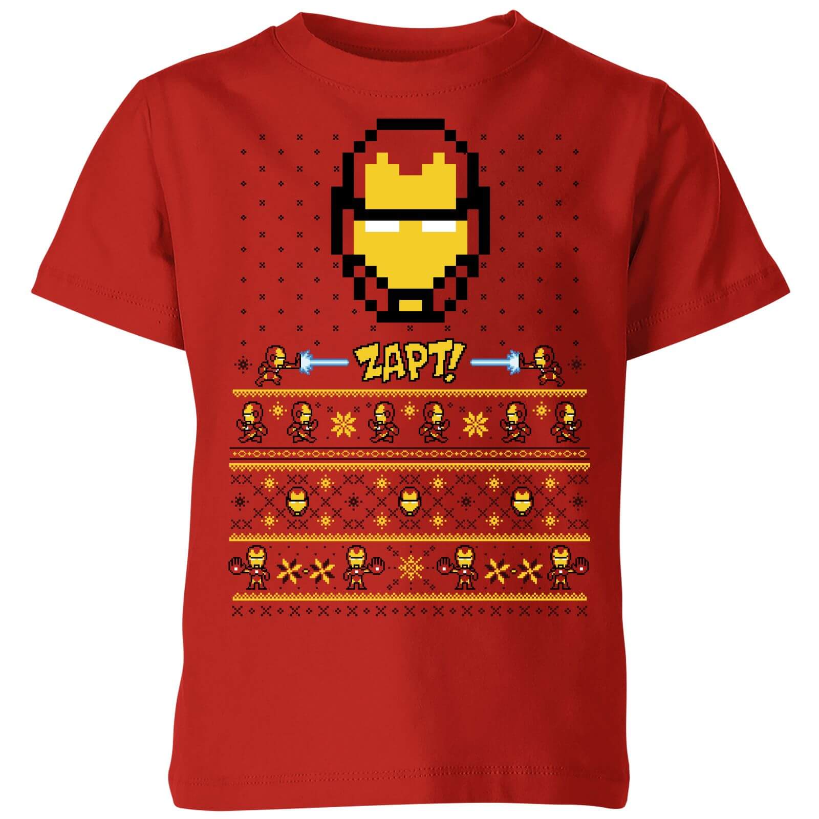 

T-Shirt Marvel Avengers Iron Man Pixel Art Kids Christmas - Rosso - 5-6 Anni