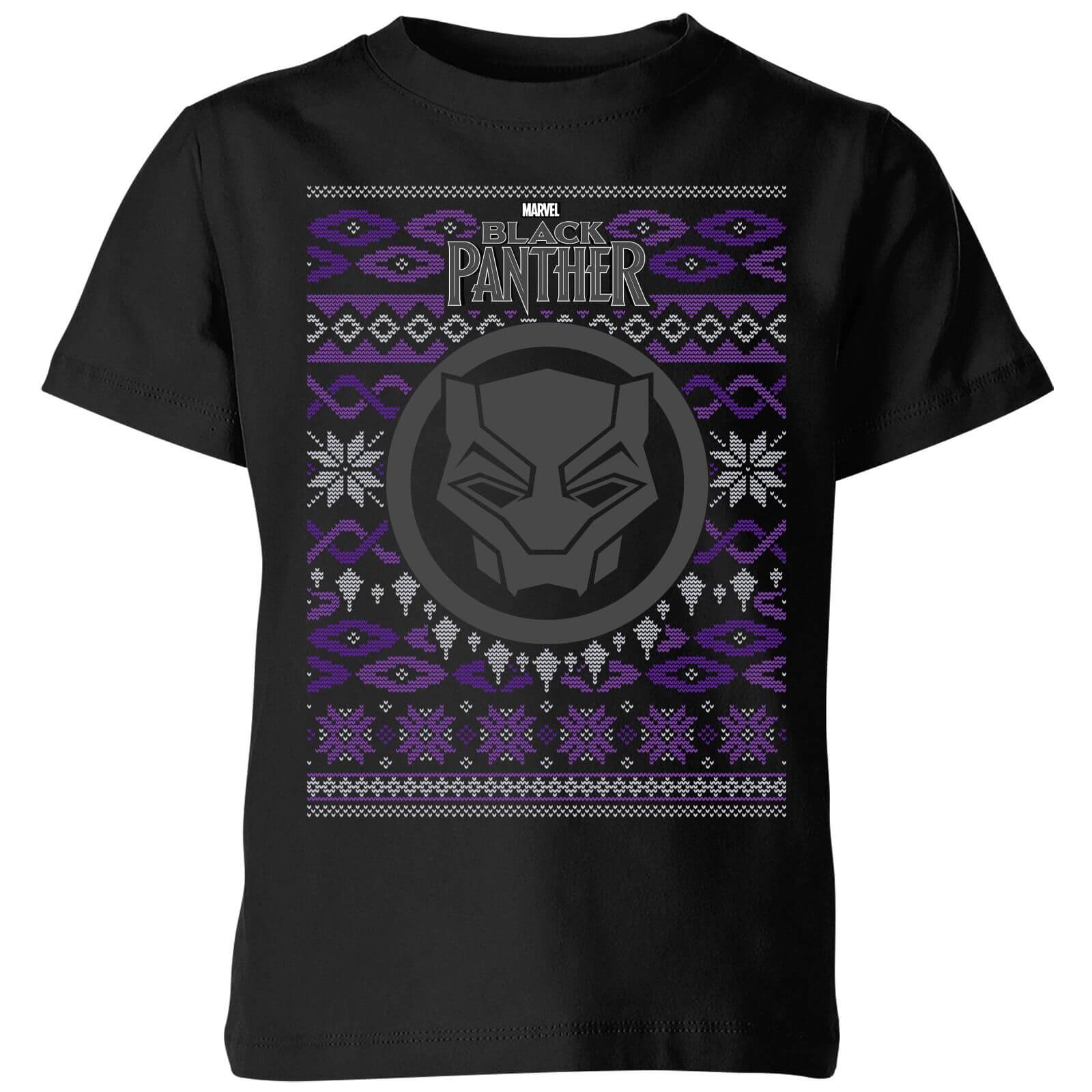 

T-Shirt Marvel Avengers Black Panther Kids Christmas - Nero - 3-4 Anni
