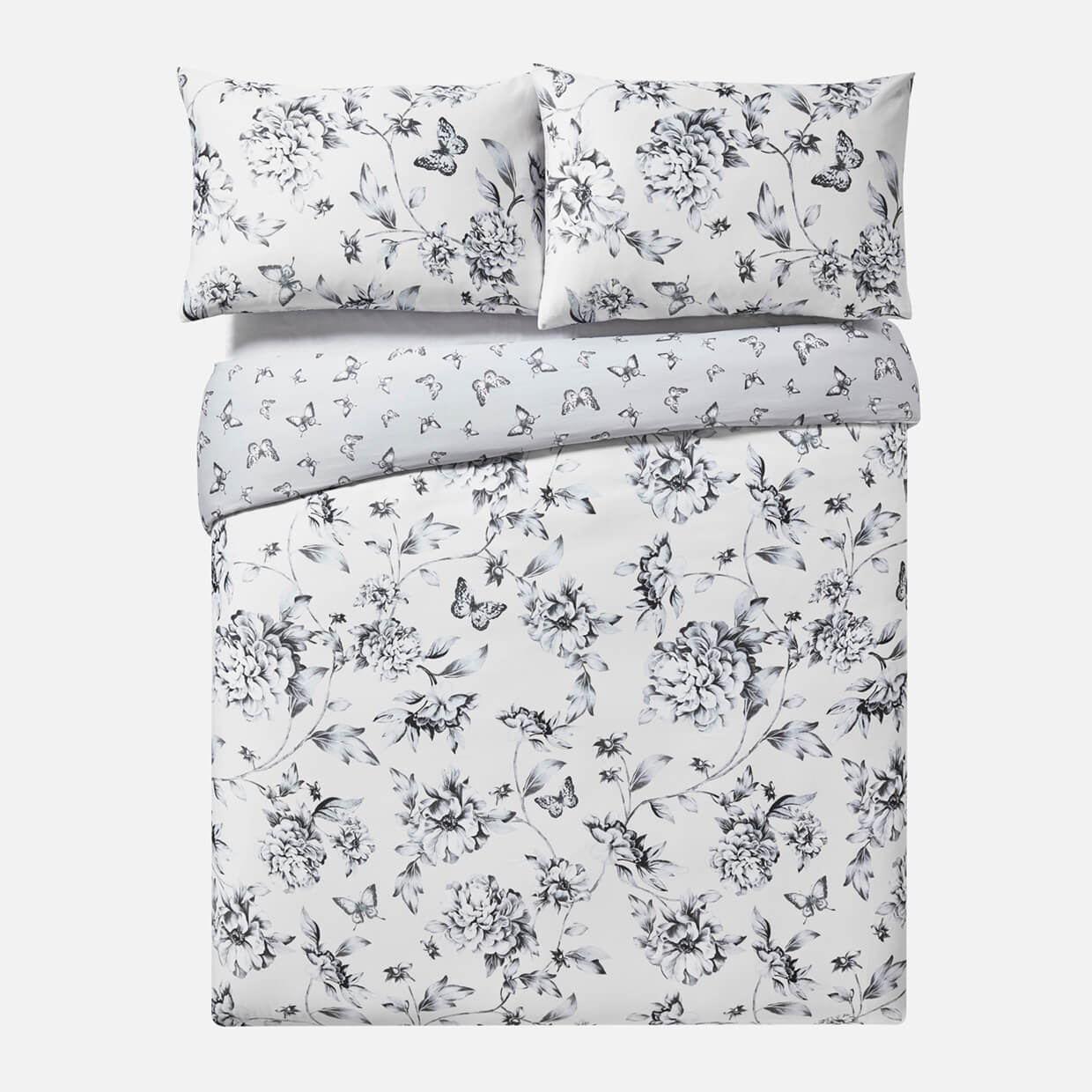 in homeware Sophie Floral Duvet Set - Nude - Single